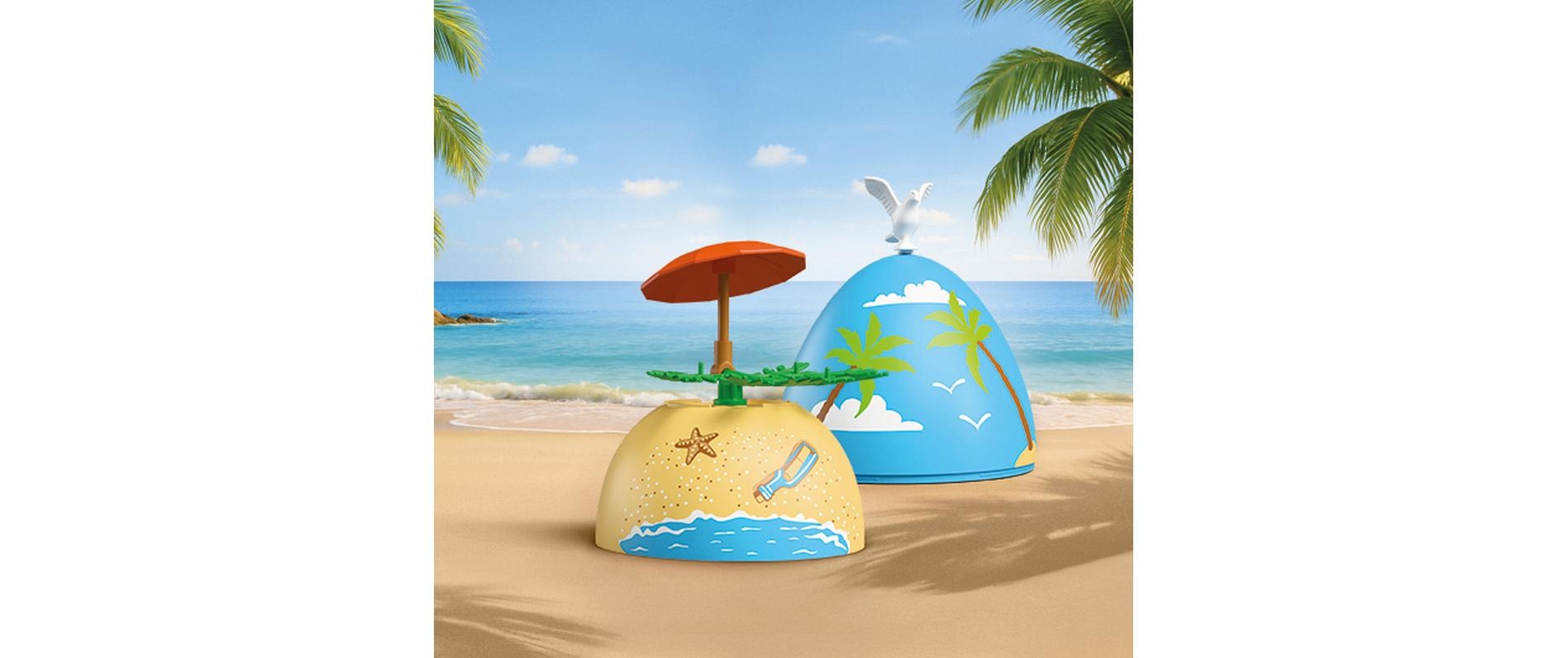 Playmobil® Jeu de construction »Spiel-Ei: Strandurlaub (72101), My Life«