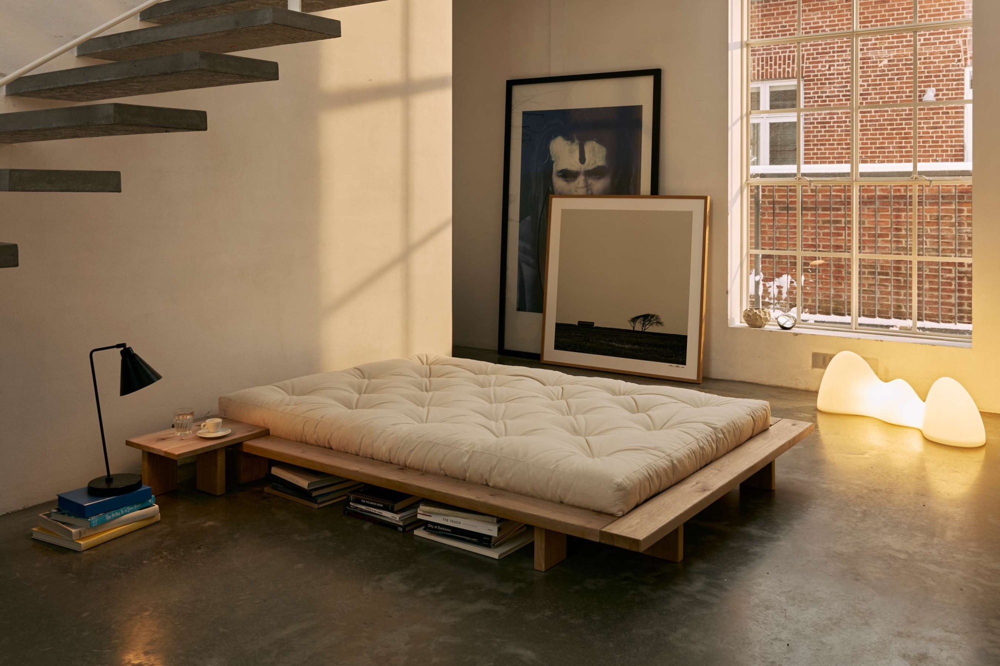 Image of Karup Design Bettgestell "JAPAN BED Futonbett aus FSCzertifiziertem Massivholz, Eiche, bequem" Erhältlich für Matratzen Breite 90, 120, 140, 160 oder 180 cm, zeitlos, inkl. Lattenrost, ohne Matratze, Made in Europa