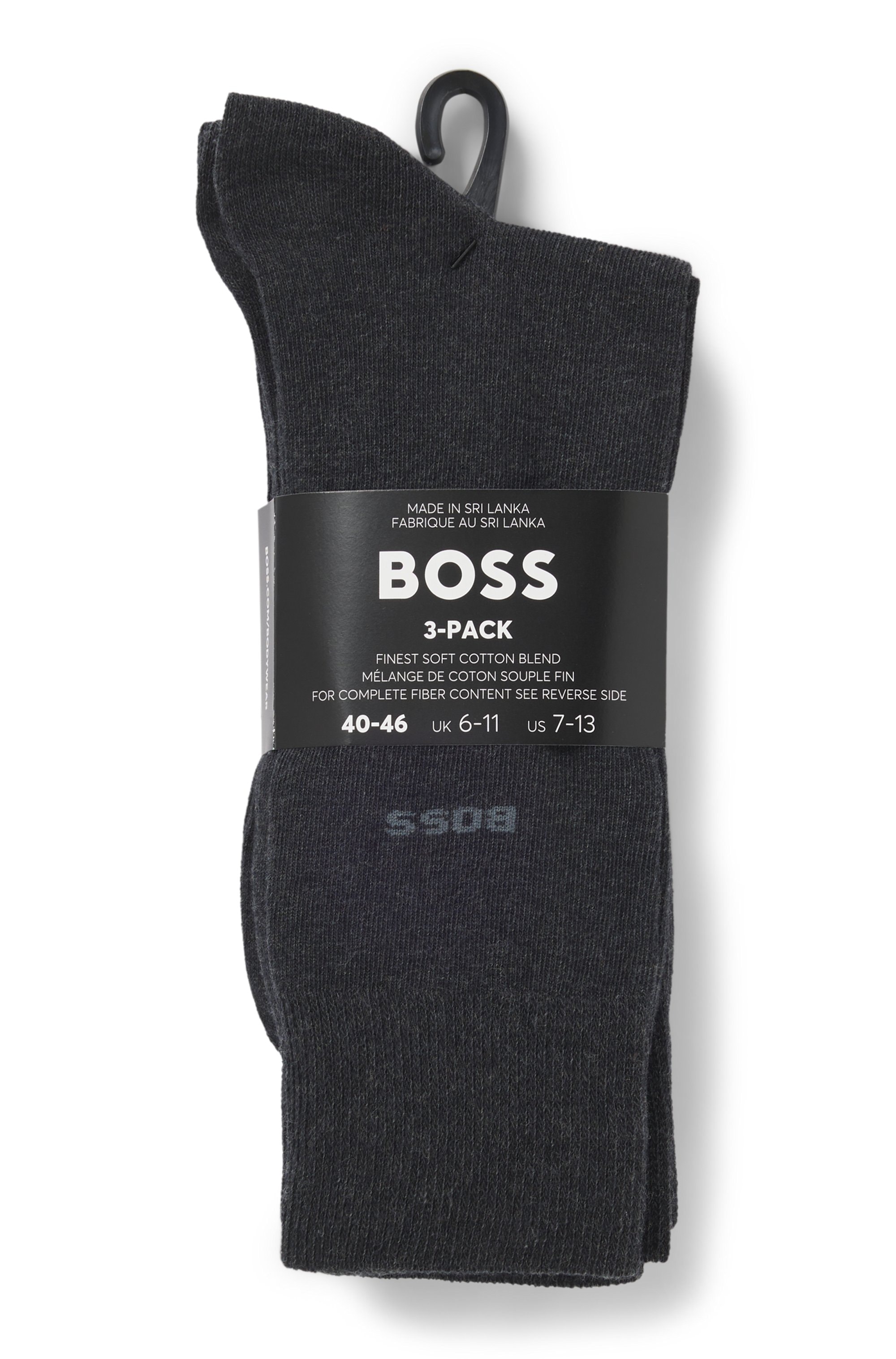 BOSS Chaussettes »3P RS Uni« 3 cuis tlg.