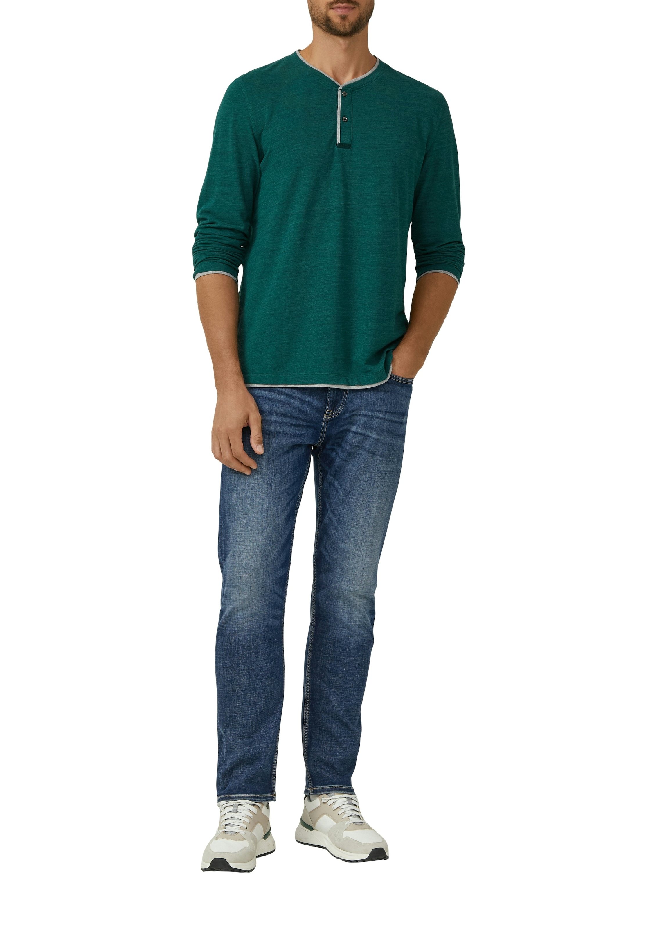 s.Oliver Henleyshirt mit Kontrast-Details