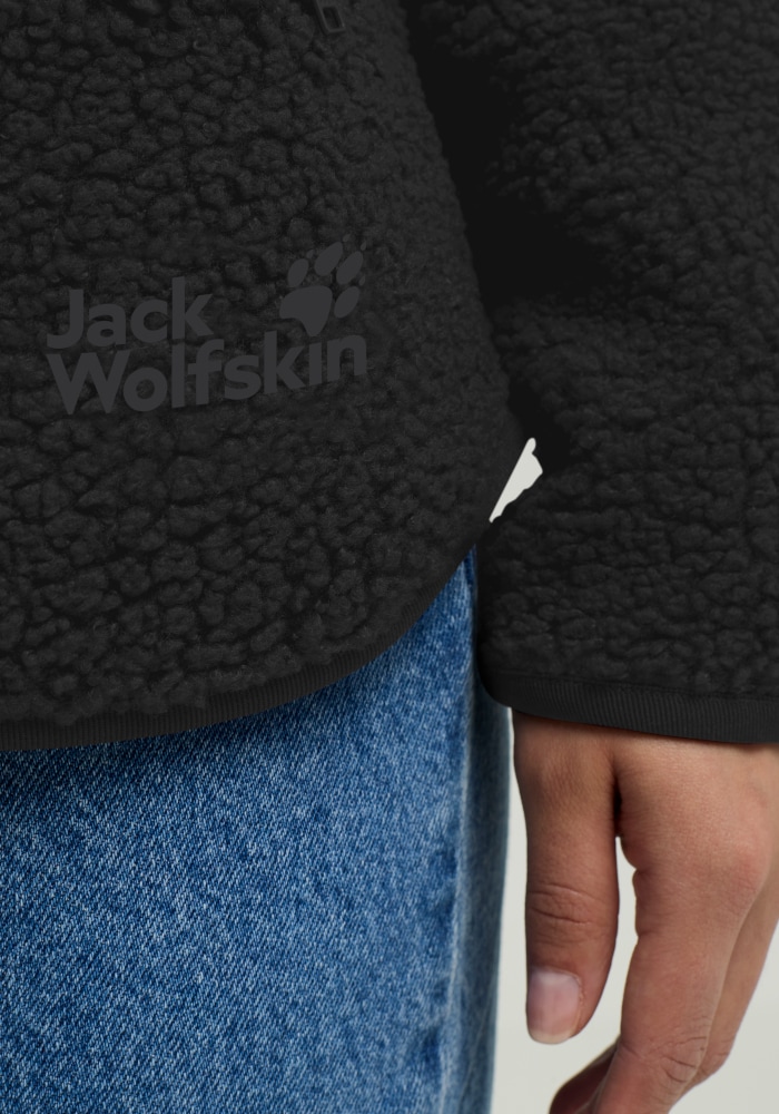 Jack Wolfskin Veste polaire »HIGH CURL JKT W« avec fermeture éclair continue, en polaire Sherpa, respirant