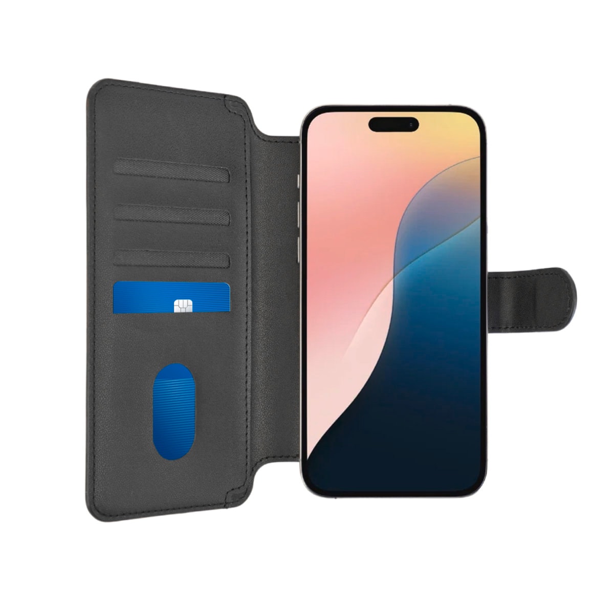 4smarts Flip Case »Universal Magnet Wallet CardCaddy XL« MagSafe UltiMag Portemonnaie, RFID Schutz, iPhone 12, 13, 14, 15 Serie
