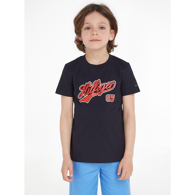 ♕ Tommy Hilfiger T-Shirt »HILFIGER SCRIPT TEE S/S«, mit grossem  Logoschriftzug versandkostenfrei auf