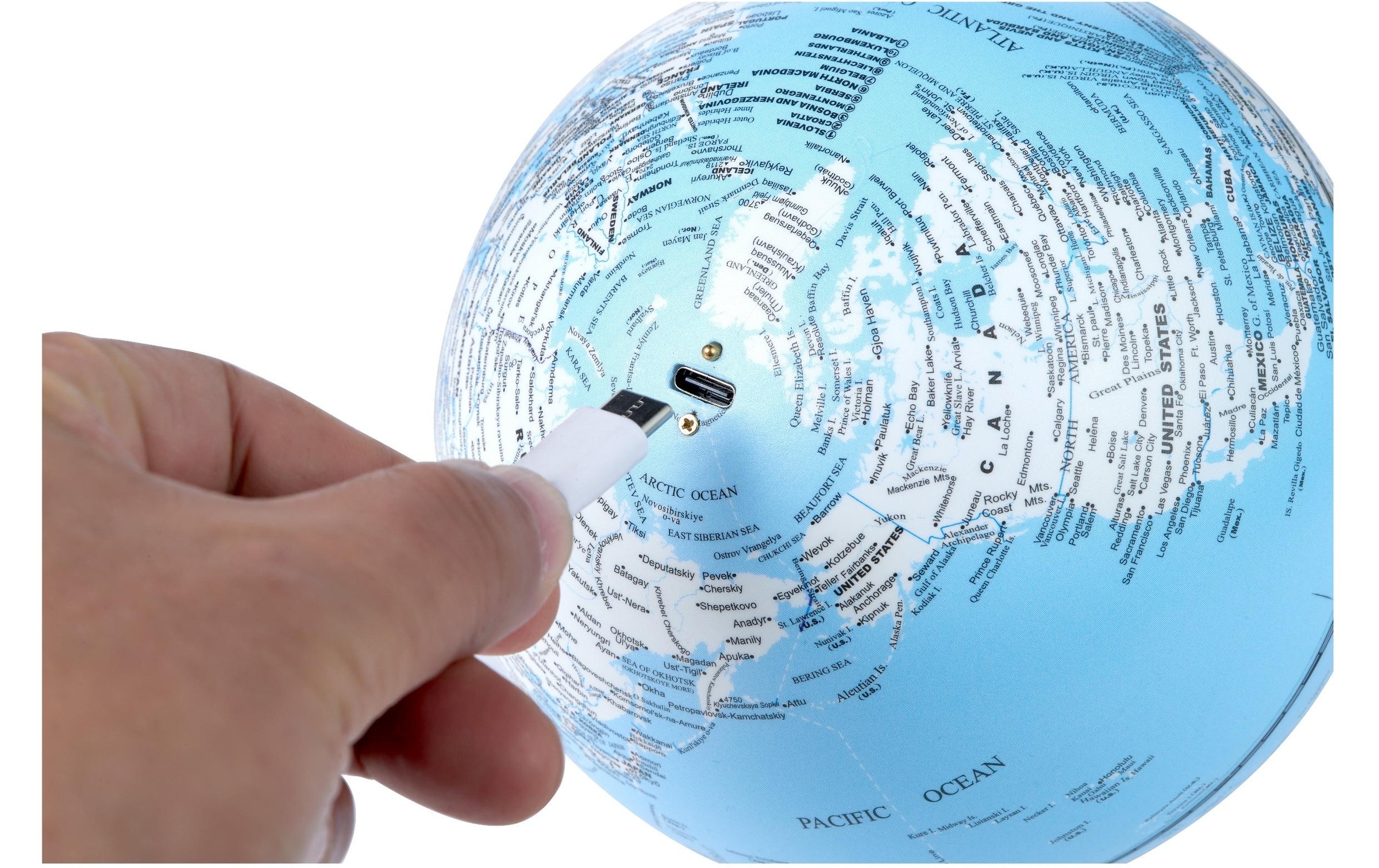 LED Dekofigur »AtlasGlobe 13 cm«, Holzart: Esche (China)