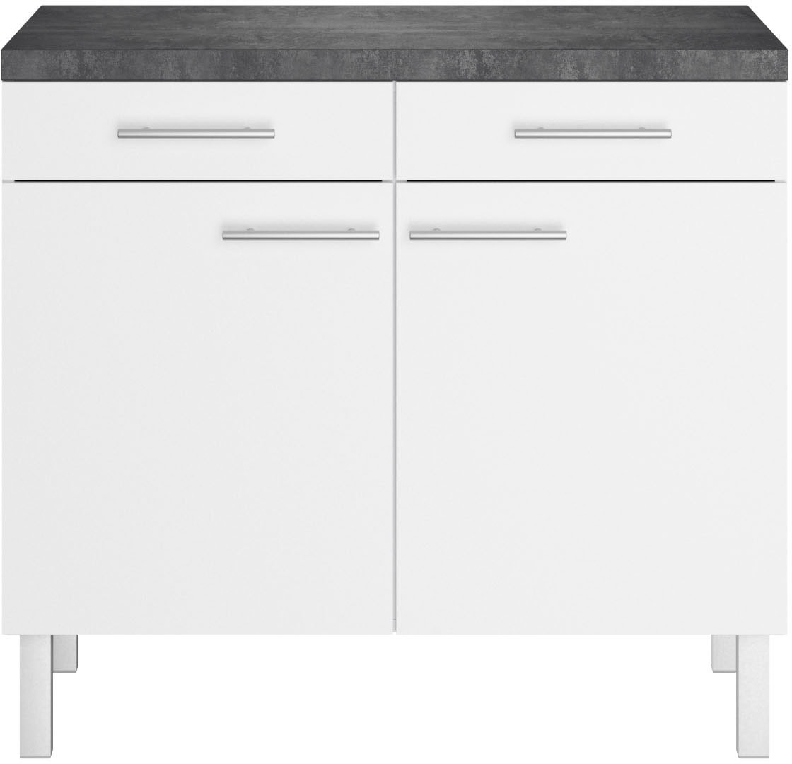 Image of OPTIFIT Unterschrank Breite 100 cm, 2 Türen, 2 Schubkästen