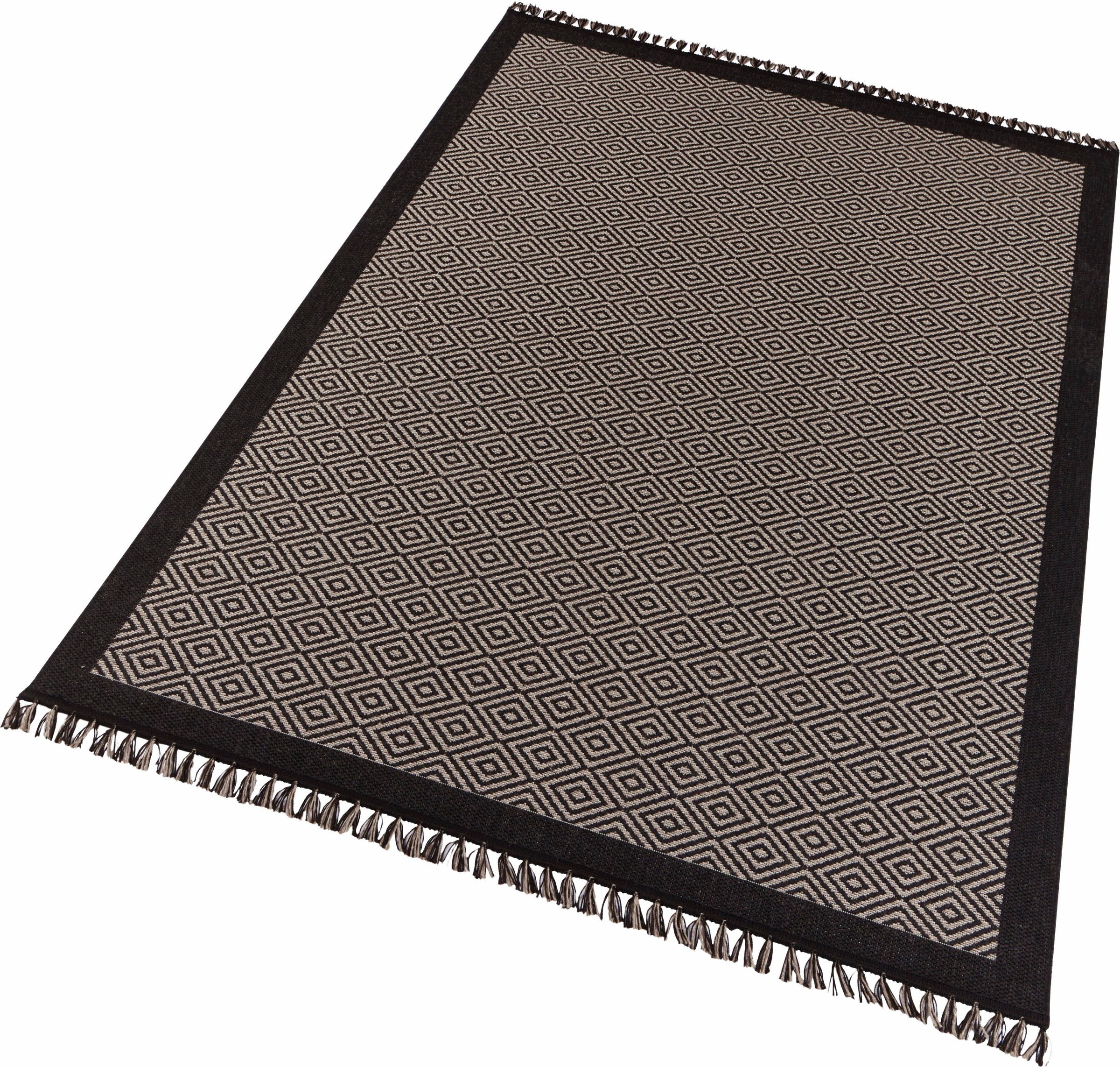 Image of freundin Home Collection Teppich »Oslo«, rechteckig, 3 mm Höhe, Flachgewebe, Handmade Look mit Fransen, Naturoptik, Wohnzimmer, Schlafzimmer, Arbeitszimmer, Robust, Pflegeleicht bei Ackermann Versand Schweiz