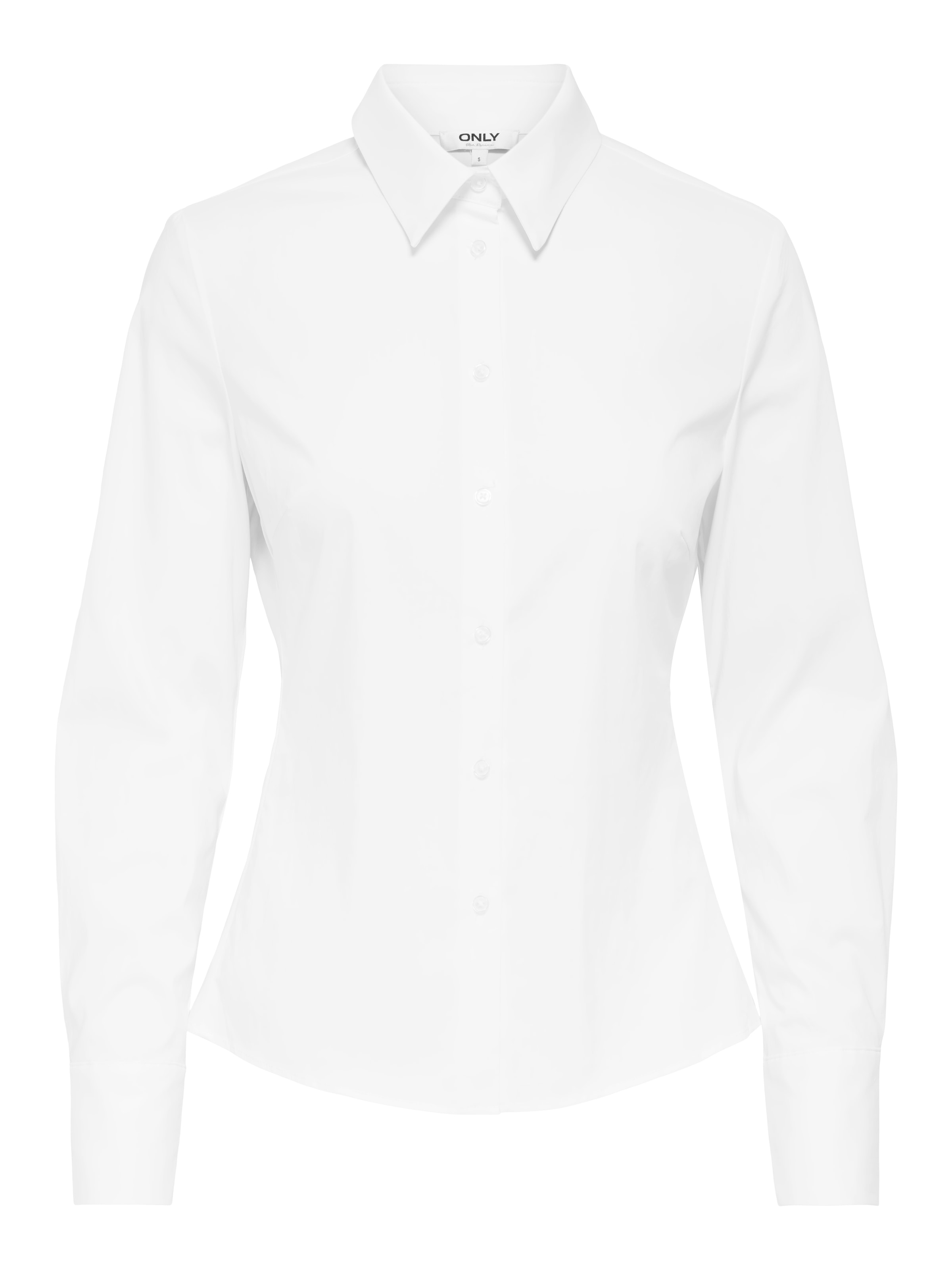 ONLY Blouse à manches longues »ONLEBIE LS SLIM-FIT SHIRT WVN« Mélange de coton, coupe slim