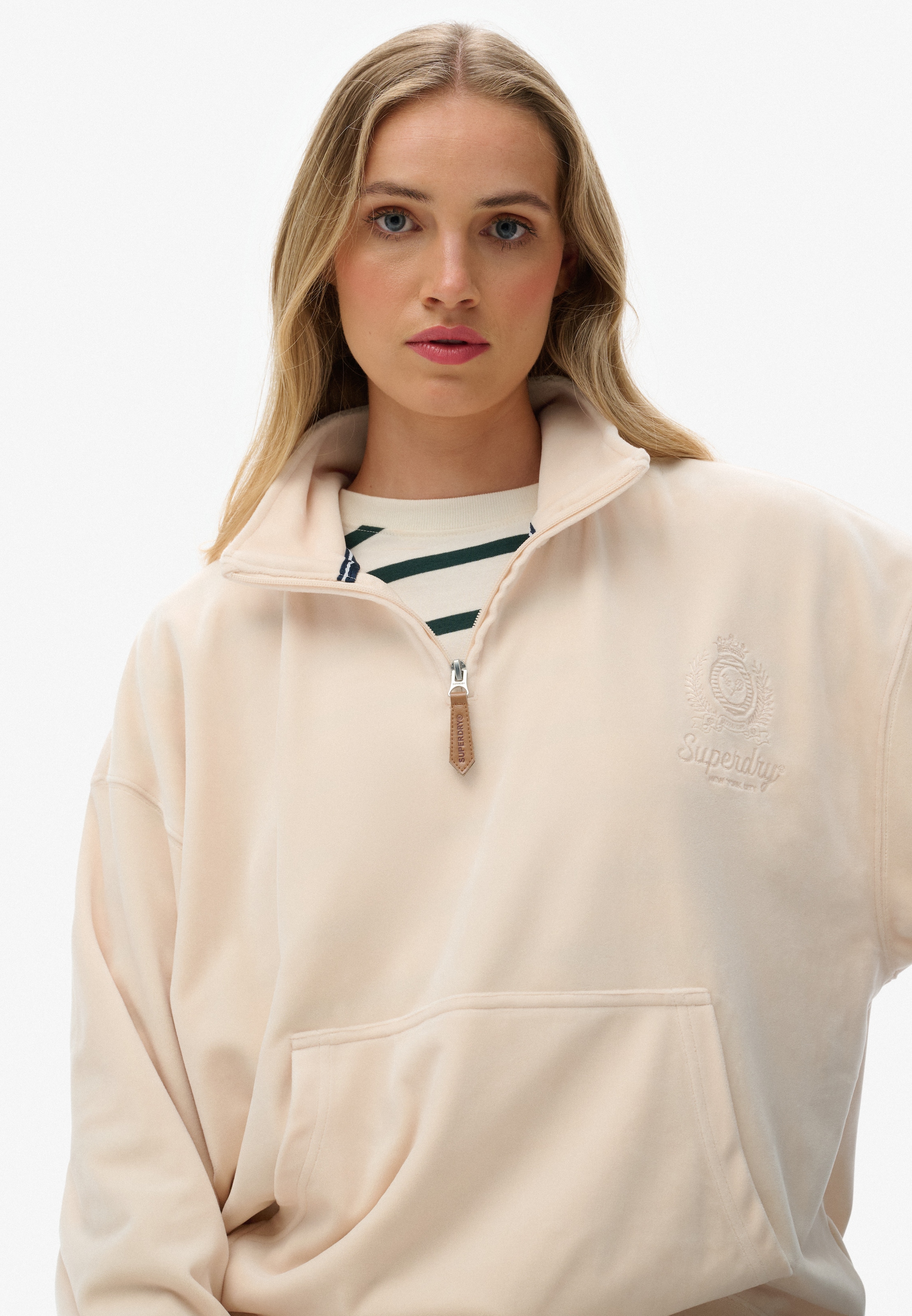 Superdry Sweatshirt »COUNTRY CLUB VELOUR 1/4 ZIP«