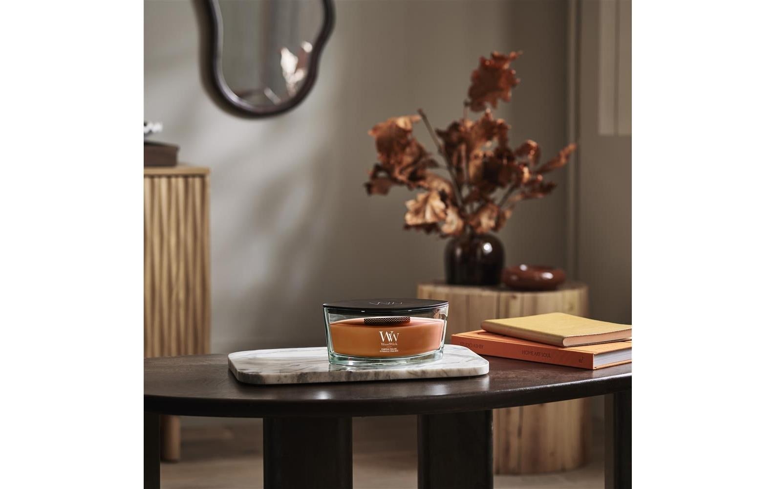 Image of Woodwick Duftkerze "Pumpkin Praline Ellipse"