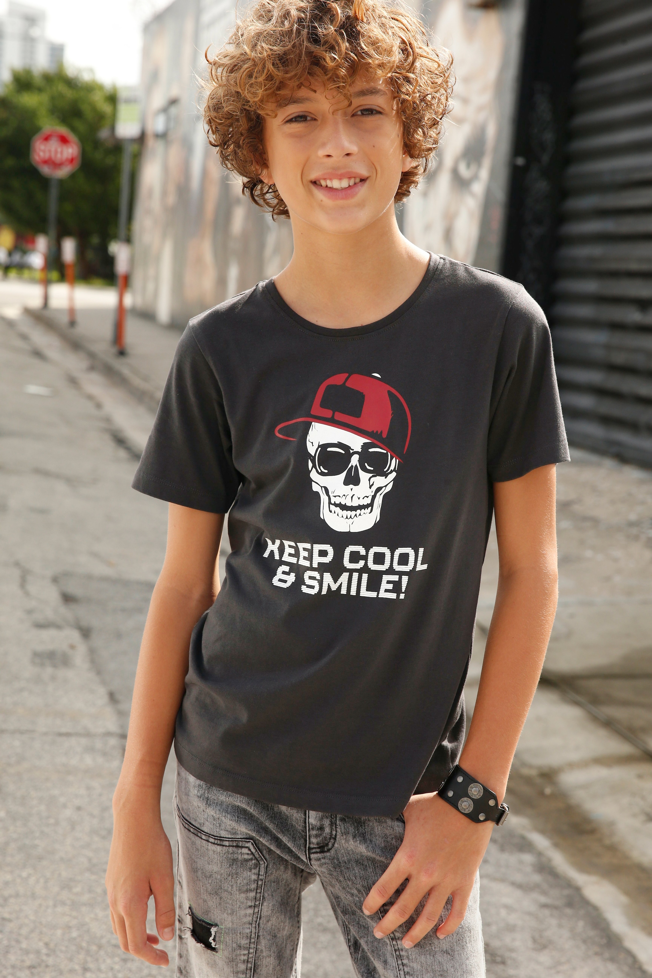 Modische KIDSWORLD T-Shirt »KEEP COOL...«, ohne shoppen versandkostenfrei - Spruch Mindestbestellwert