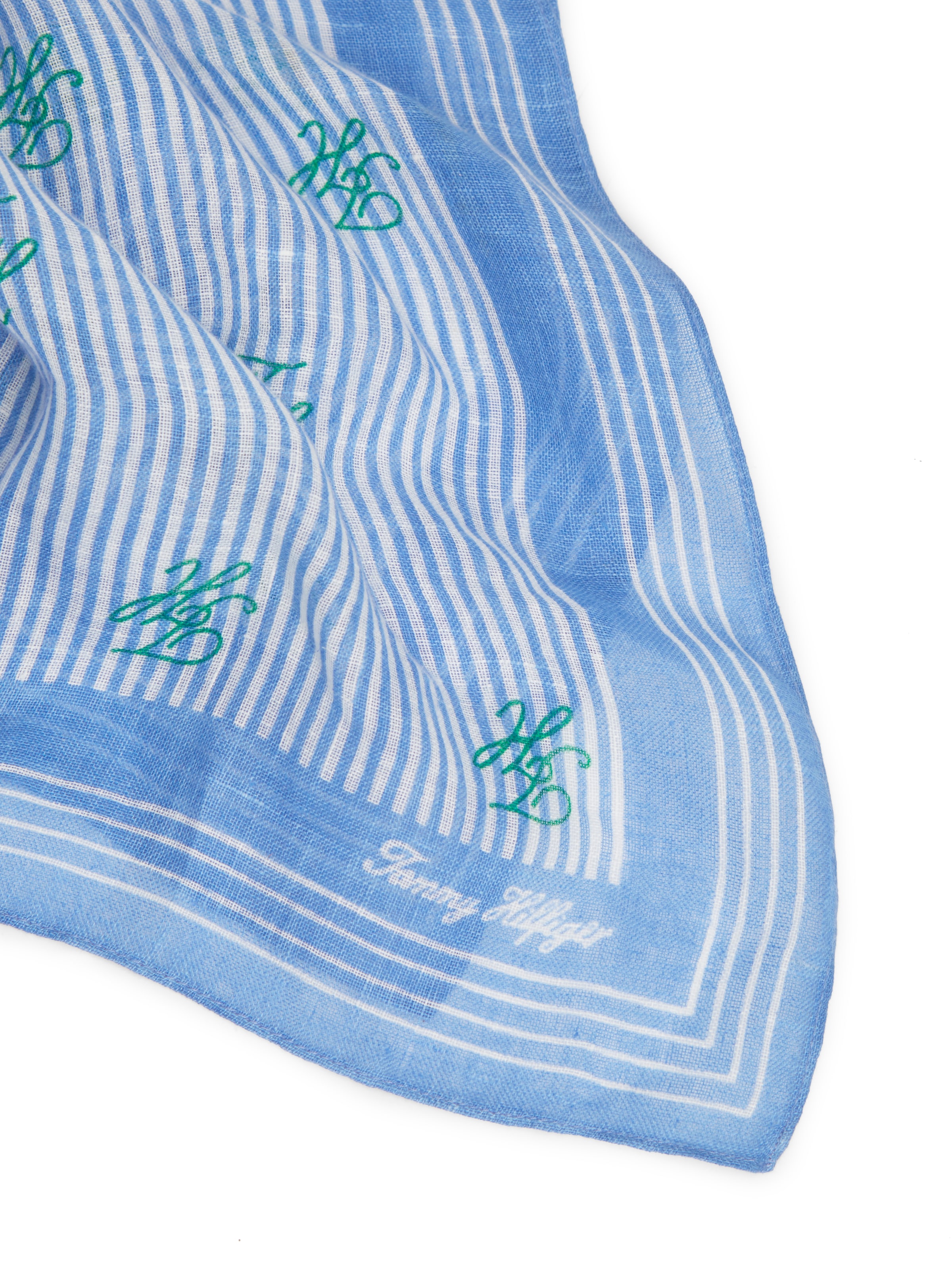 Tommy Hilfiger Foulard en soie »TH SCRIPT MONOGRAM LINEN SQUARE«