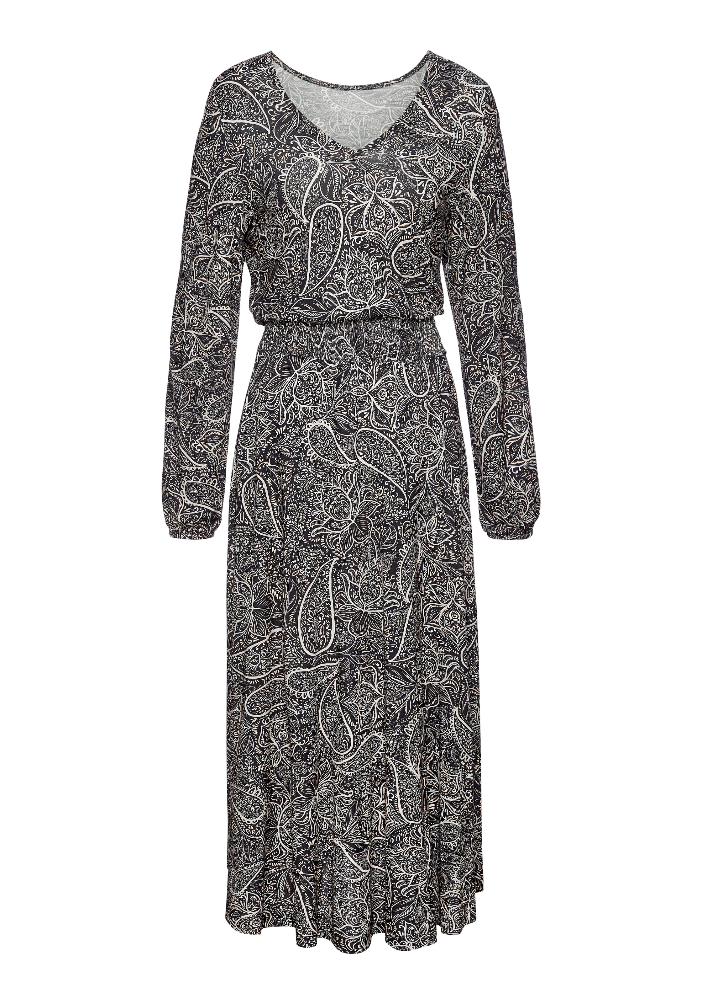 LASCANA Maxi robe mit Smok-Einsatz in der Taille