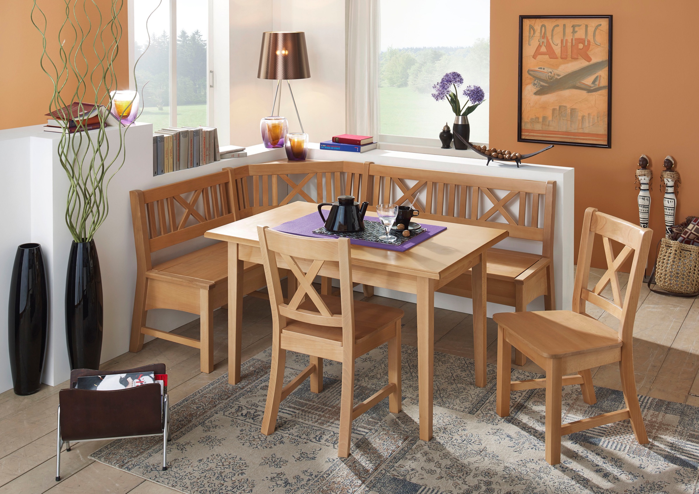 massivline&more Ensemble de bancs d'angle »Bodensee« Ensemble, 7 cuis tlg.