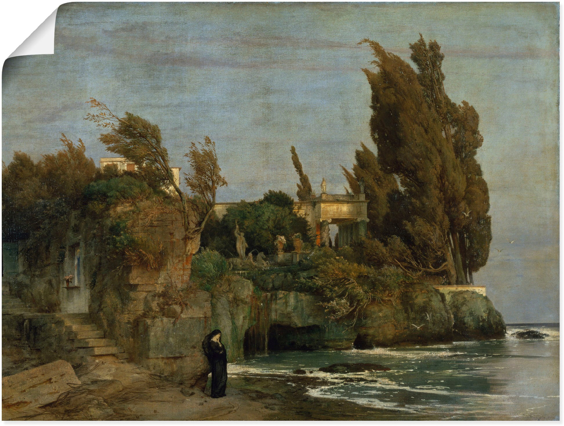 Image of Artland Wandbild »Villa am Meer. 2. Fassung. 1865«, Küste, (1 St.), in vielen Grössen & Produktarten -Leinwandbild, Poster, Wandaufkleber / Wandtattoo auch für Badezimmer geeignet bei Ackermann Versand Schweiz