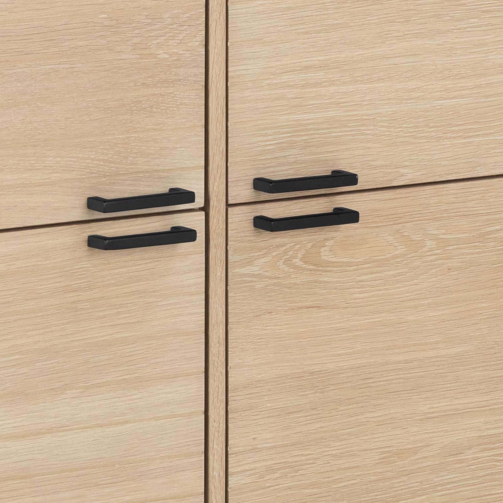 ACTONA GROUP Anrichte »Kensington« Schrank, 4 Türen und 6 Böden weiss pigmentiert Eiche, 91x40x120cm