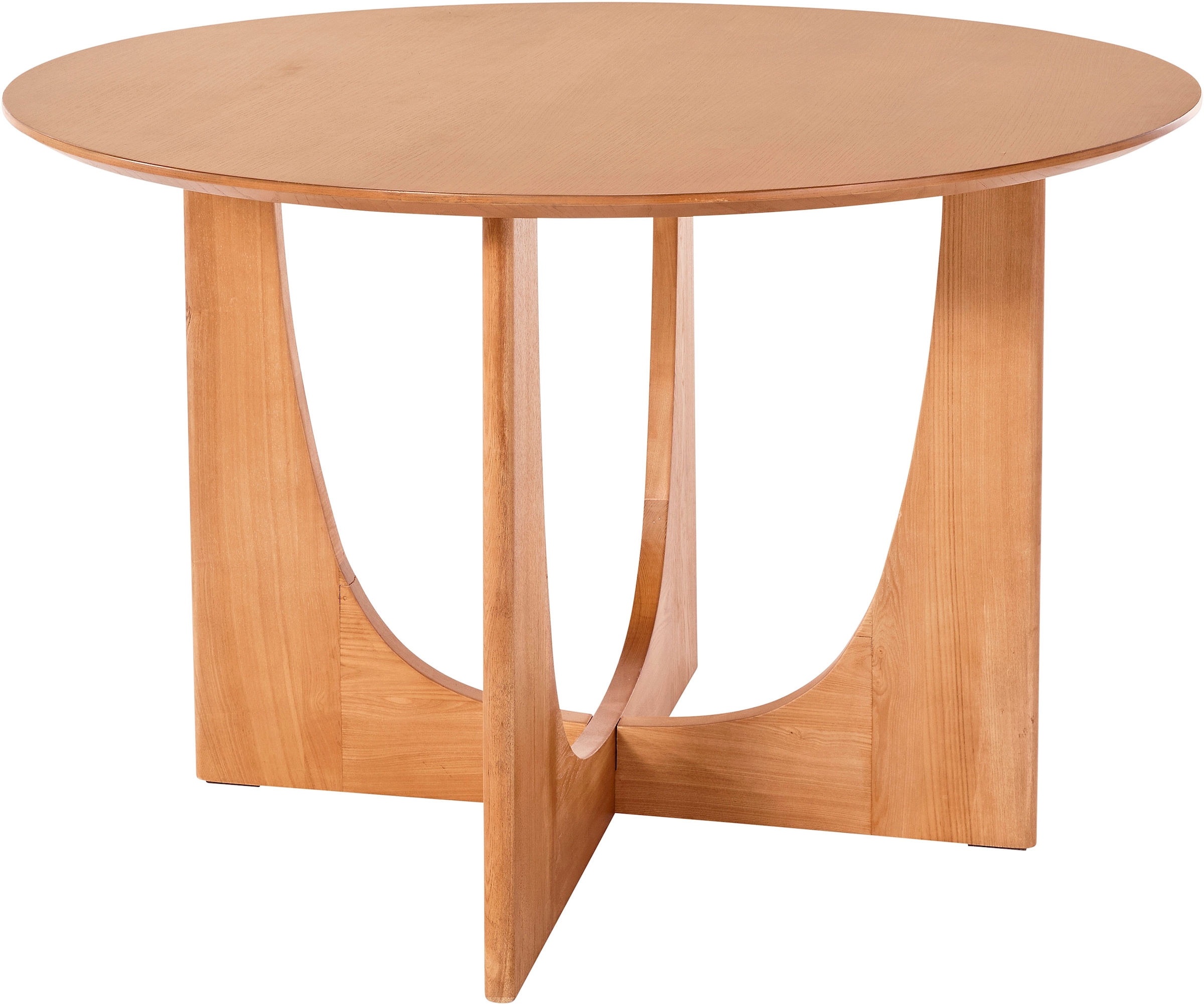 LeGer Home by Lena Gercke Esstisch »Zirella« massives Eschenholz, markantes Kreuzfuss-Design, Breite 120 cm