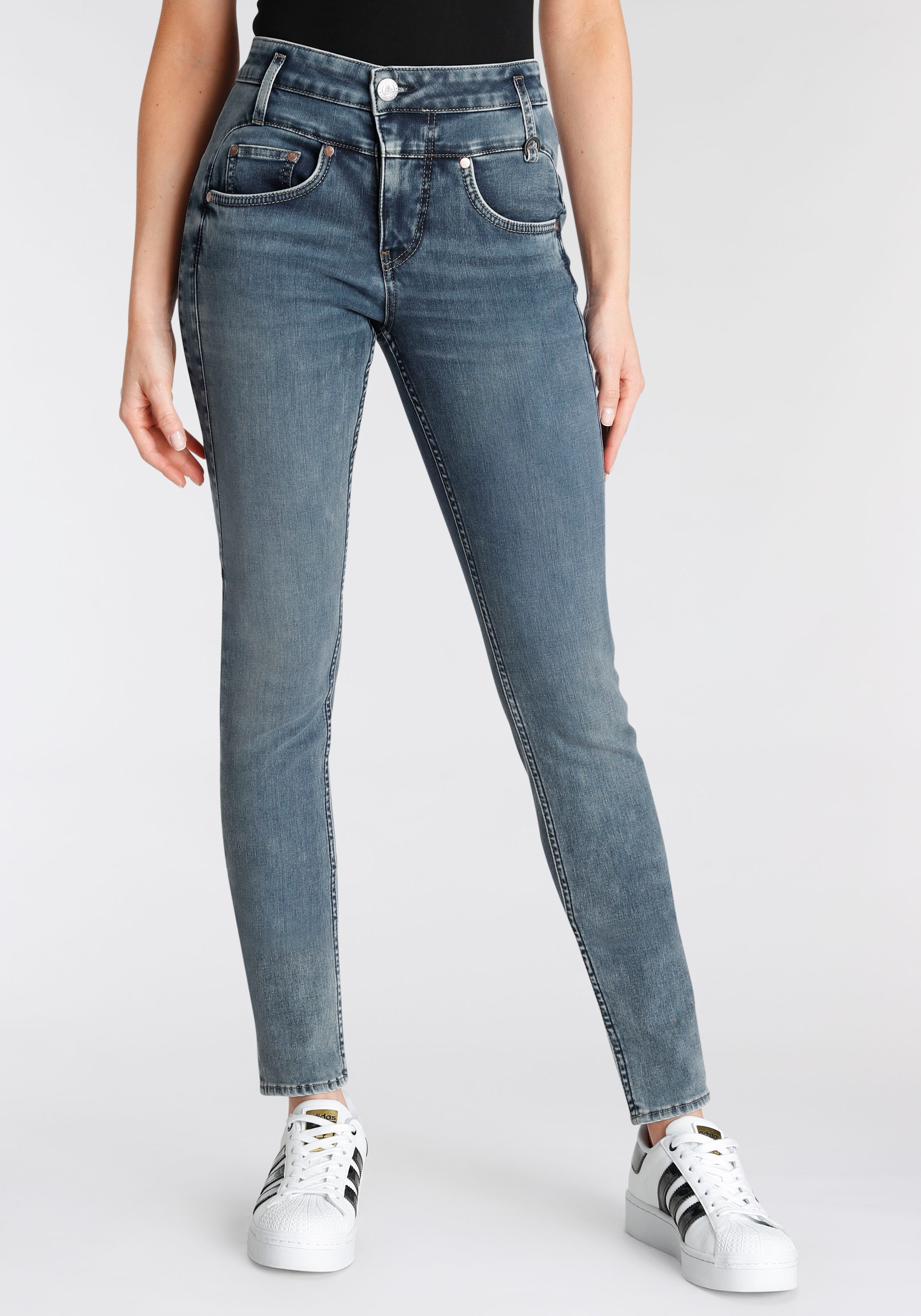 großer Release-Sale ♕ Herrlicher High-waist-Jeans »Sharp Reused Slim versandkostenfrei auf Denim«