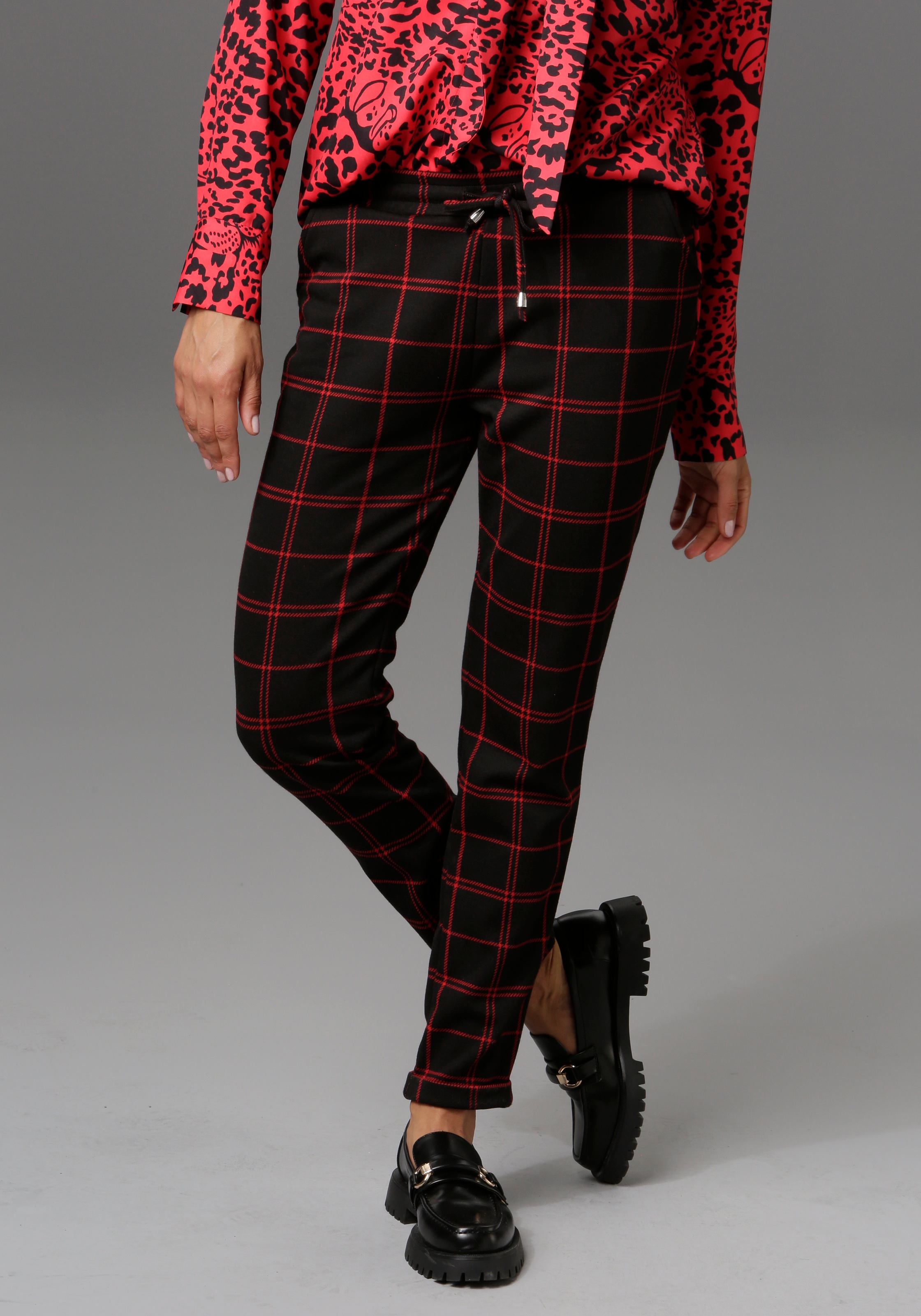 Image of Aniston CASUAL Schlupfhose, im trendigen Karo-Dessin bei Ackermann Versand Schweiz