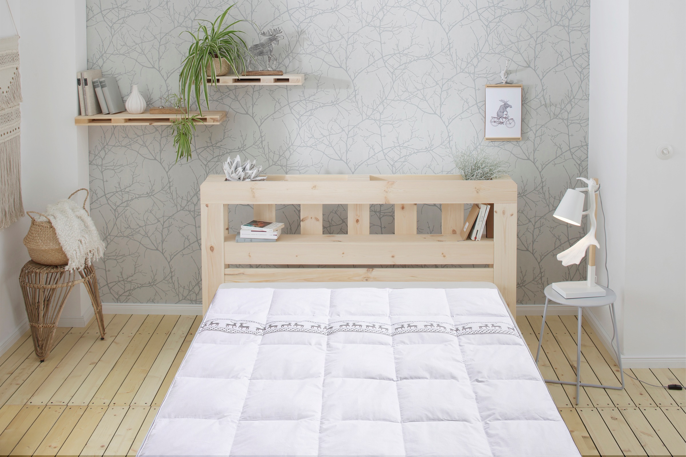 Image of GOODproduct Daunenbettdecke "Sorsele, Bettdecke 135x200 cm, 155x220 cm und weitere Grössen" leicht Füllung 60% Daunen & 40% Federn Bezug Baumwolle 1 Stk. tlg. Bettdecken, Sommer, Winter, 4 Jahreszeiten, Decke, Made in Germany