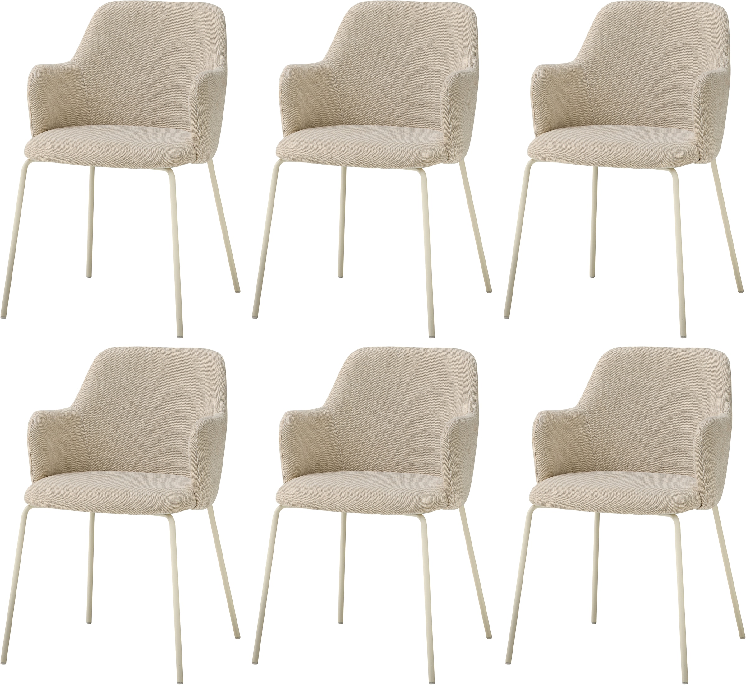 Image of Stolkom Armlehnstuhl "Lissi BxHxT 60x84x44 cm" (Set) 6 Stk.Breite 60cm, Metallgestell