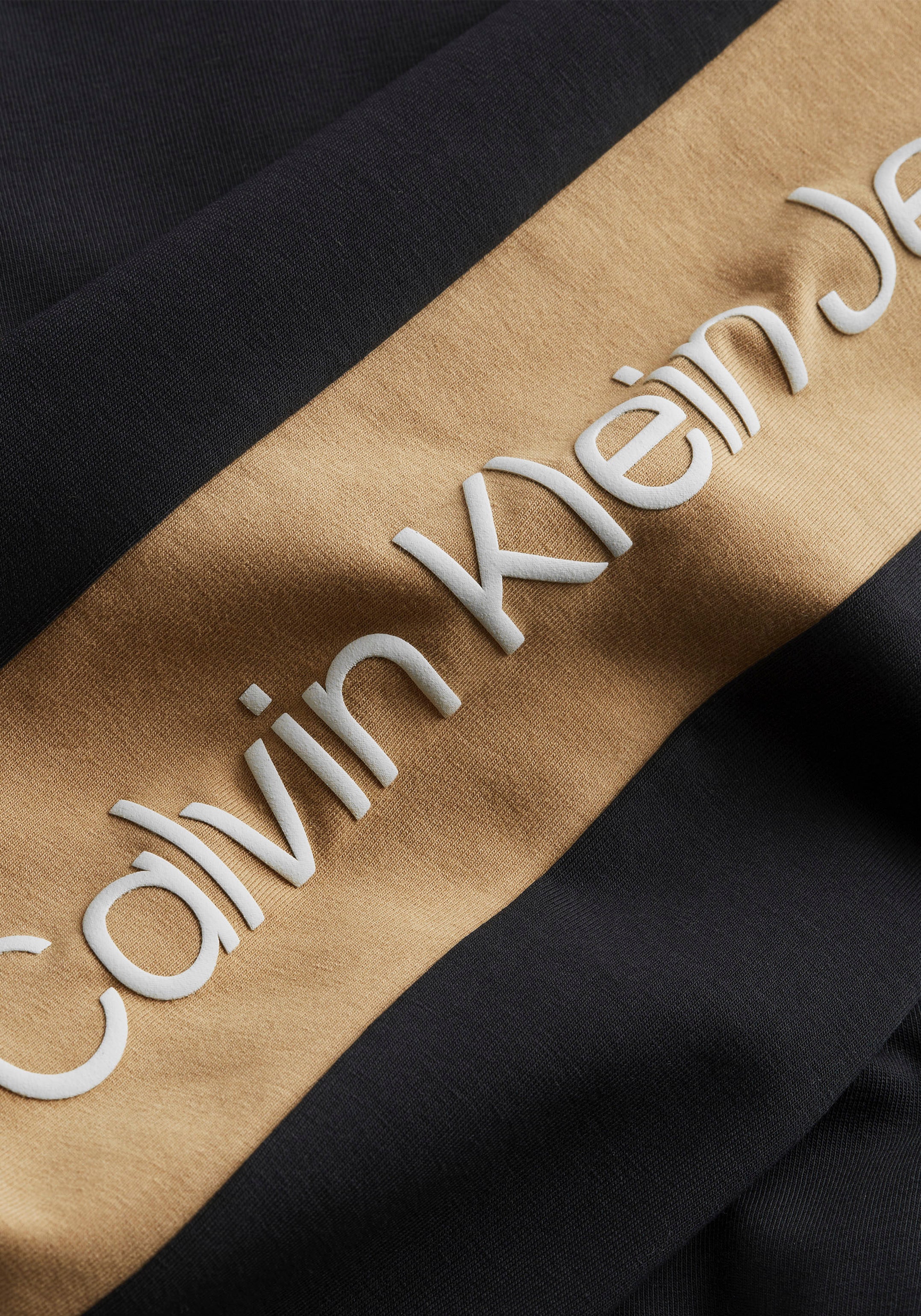 ♕ Calvin Klein Jeans LEGGINGS«, in BLOCKING auf CK-Schriftzug Leggings »COLOR Kontrastfarbe versandkostenfrei mit