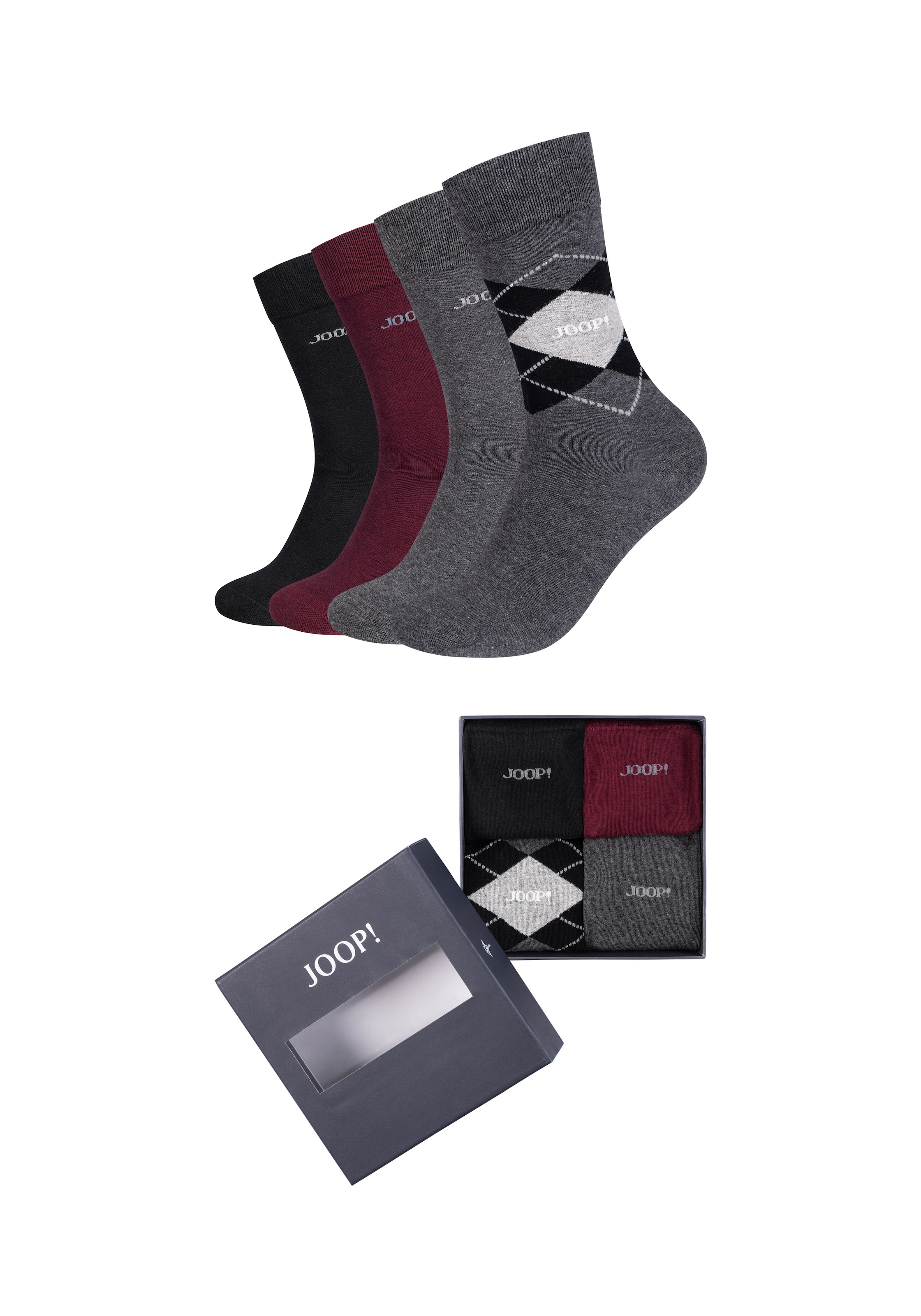 Image of JOOP Socken "premium essentials" 4 Paar, 4 Paar tlg. mit elastischem Bund