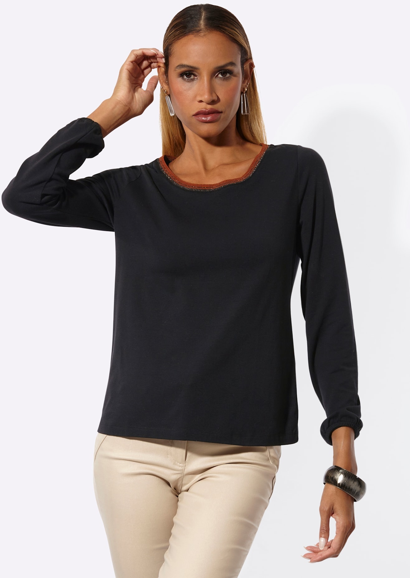 creation L Langarmshirt »Modal-Shirt« 1
