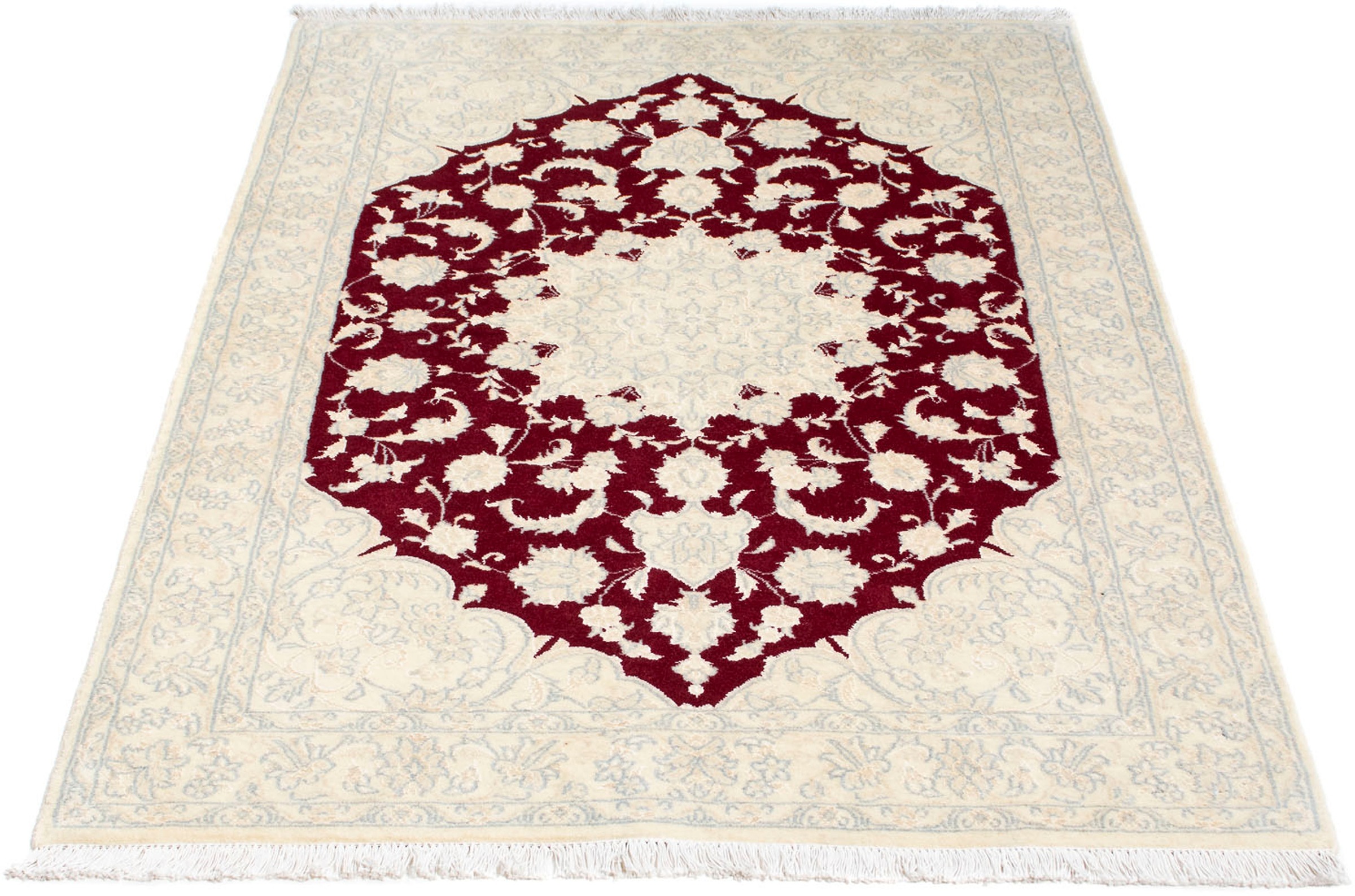 Image of morgenland Orientteppich »Perser - Nain - Royal - 150 x 97 cm - beige«, rechteckig, 10 mm Höhe, Wohnzimmer, Handgeknüpft, Einzelstück mit Zertifikat bei Ackermann Versand Schweiz