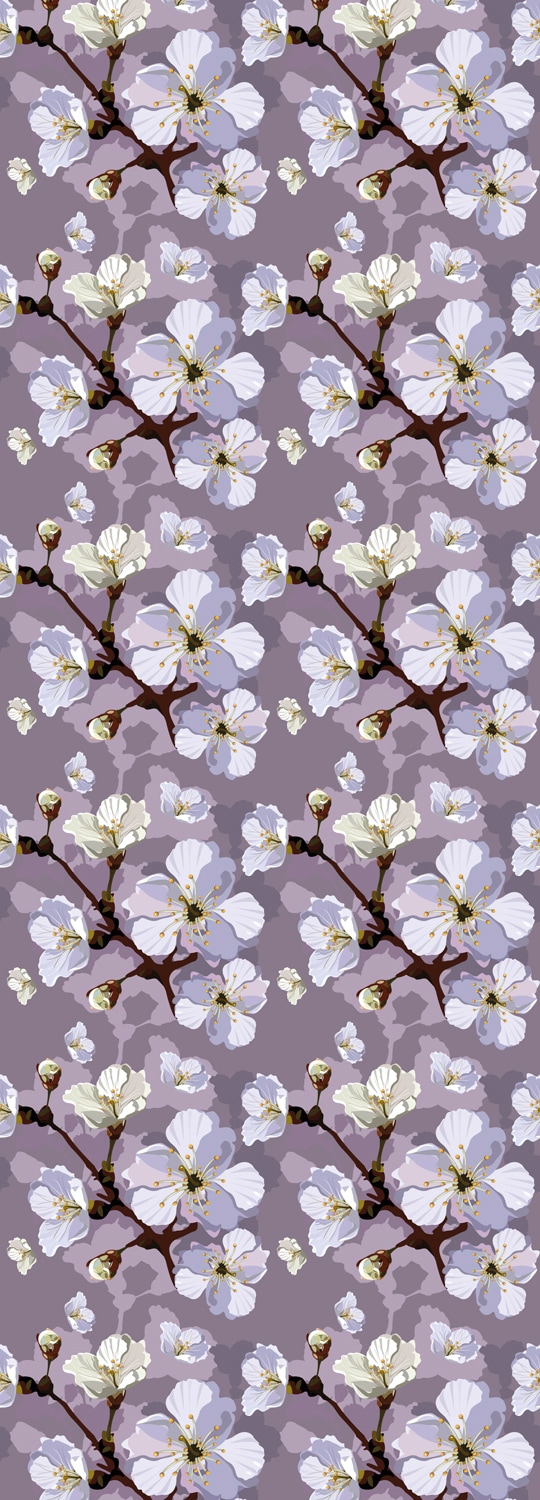 Image of queence Vinyltapete "Janet" Motiv bedruckt botanisch floral gemustert natürlich glatt 90x250cm, selbstklebend, kinderleichte Anbringung, Sticker
