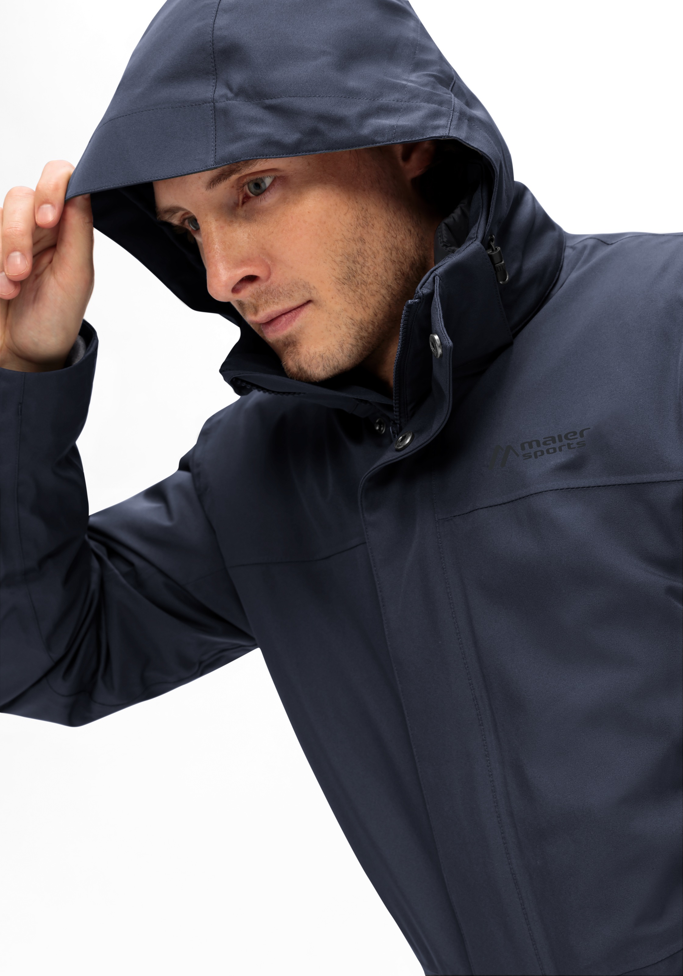 Maier Sports Funktionsjacke »Peyor 3in1«, Herren 3-in-1-Jacke, wind/wasserdicht, RV-Taschen und Kapuze