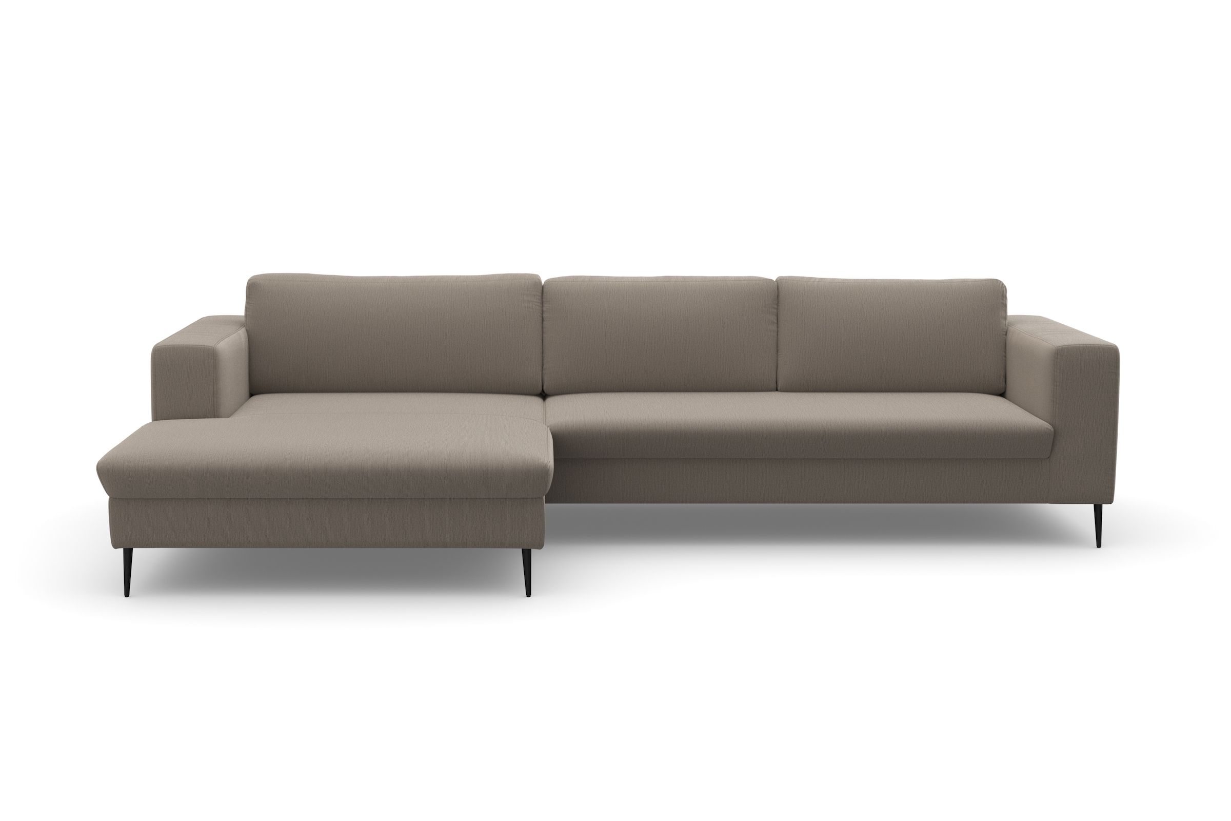 DOMO collection Ecksofa »Modica, zeitlos und elegant, L-Form«, moderne Optik mit extrabreiter Recamiere, auch in Cord