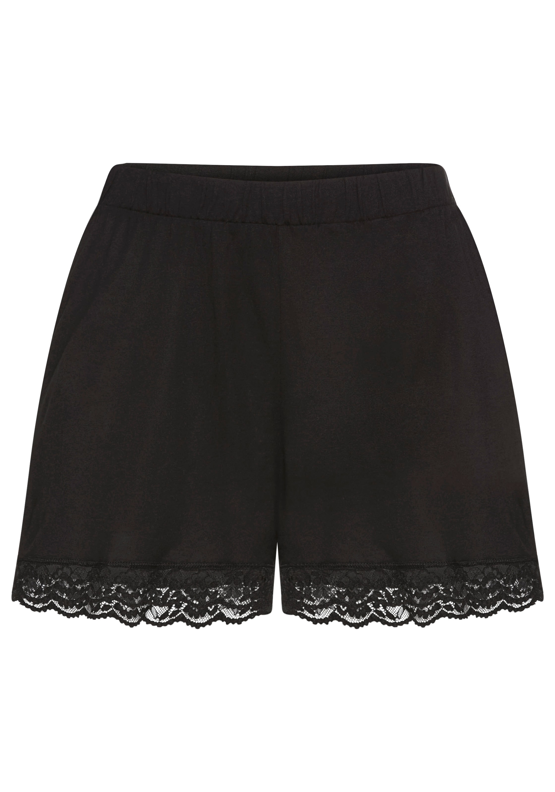 Image of LASCANA Pyjamashorts mit Spitzenbesatz am Beinsaum