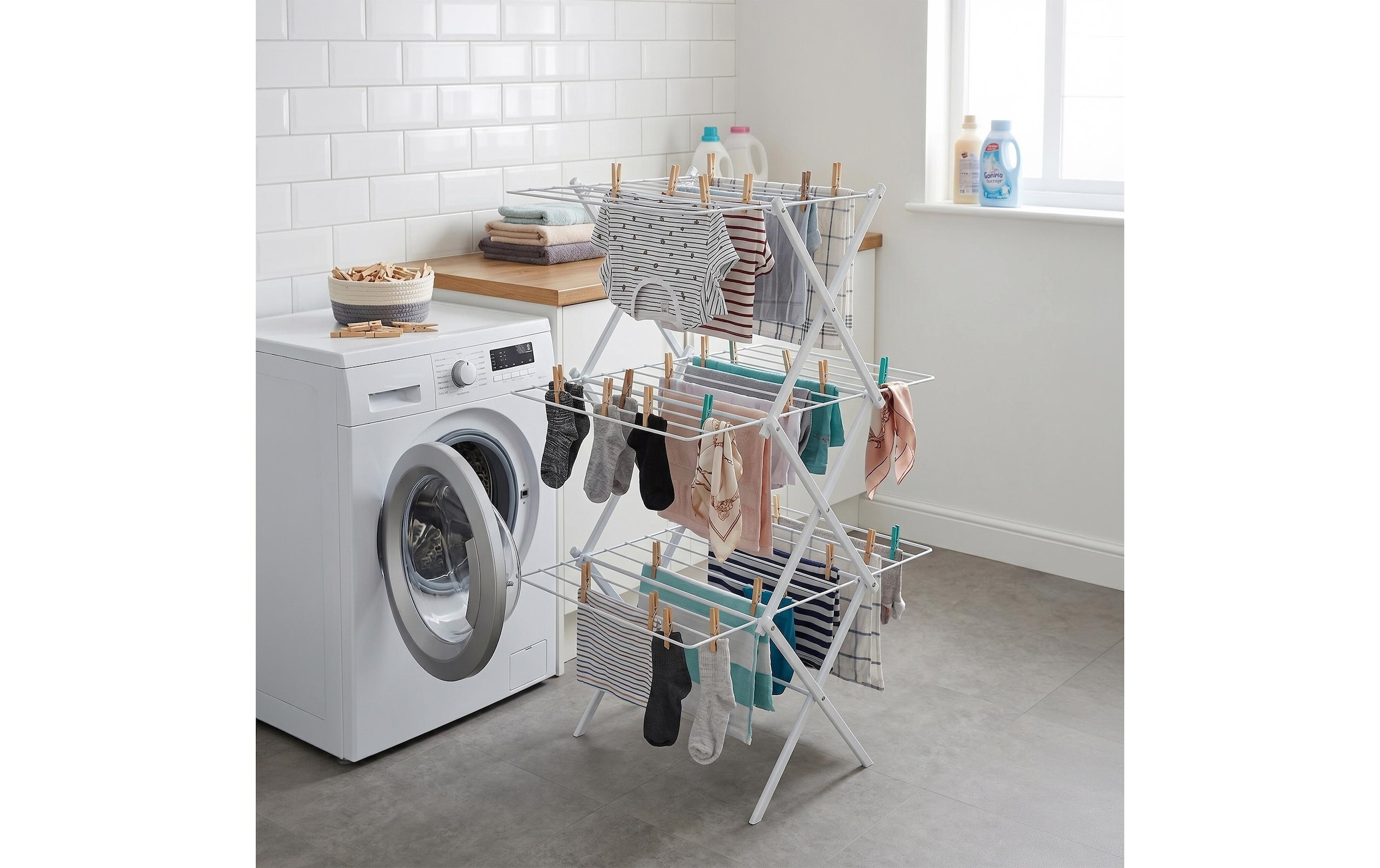 relaxdays Séchoir à linge en tour »2 m«