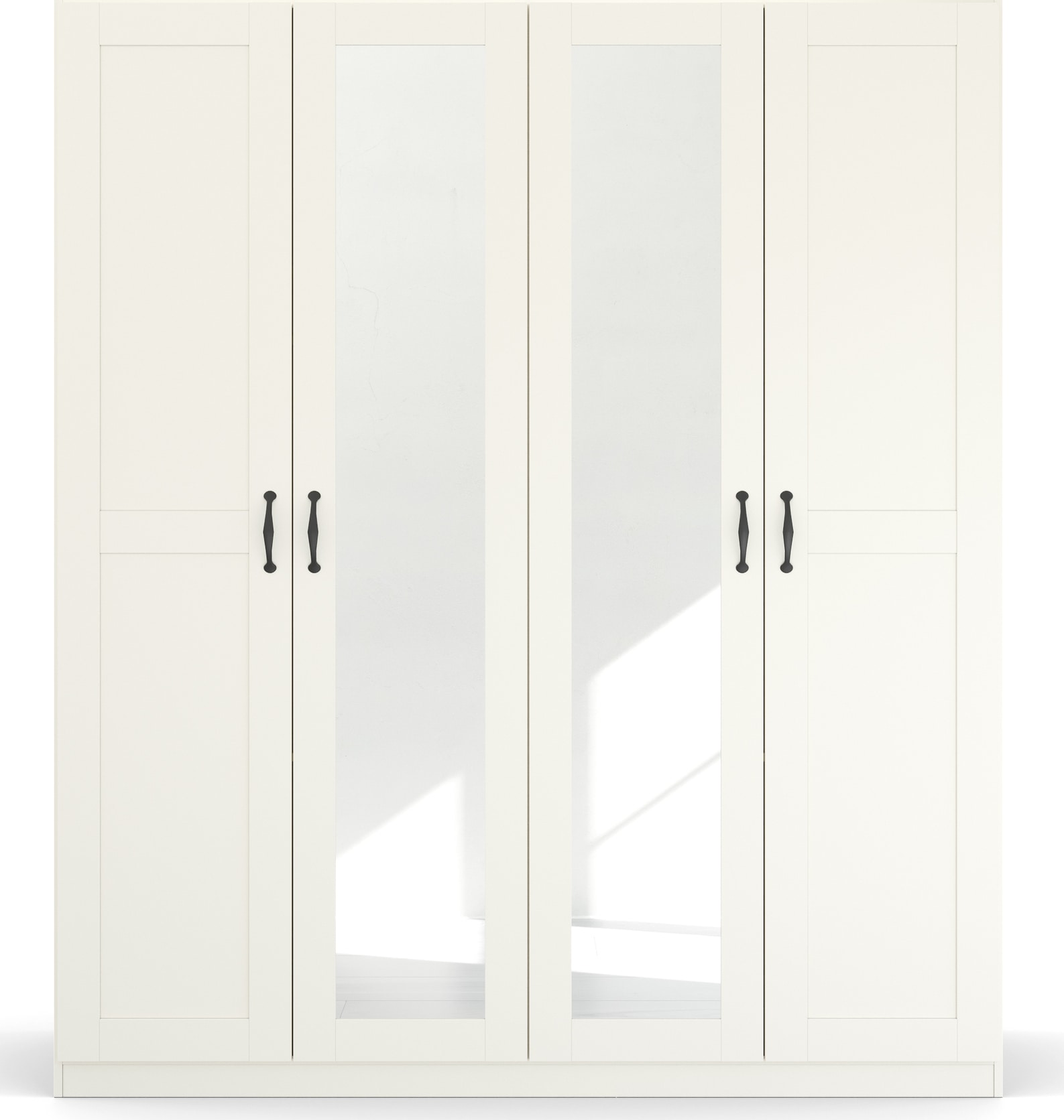 rauch Drehtürenschrank »Kleiderschrank Schrank Garderobe Ankleide COTTAGE BY QUADRA SPIN« Breiten: 181/226/271 cm, Höhe 210 cm,  in skandinavischem Landhausstil, mit Spiegel