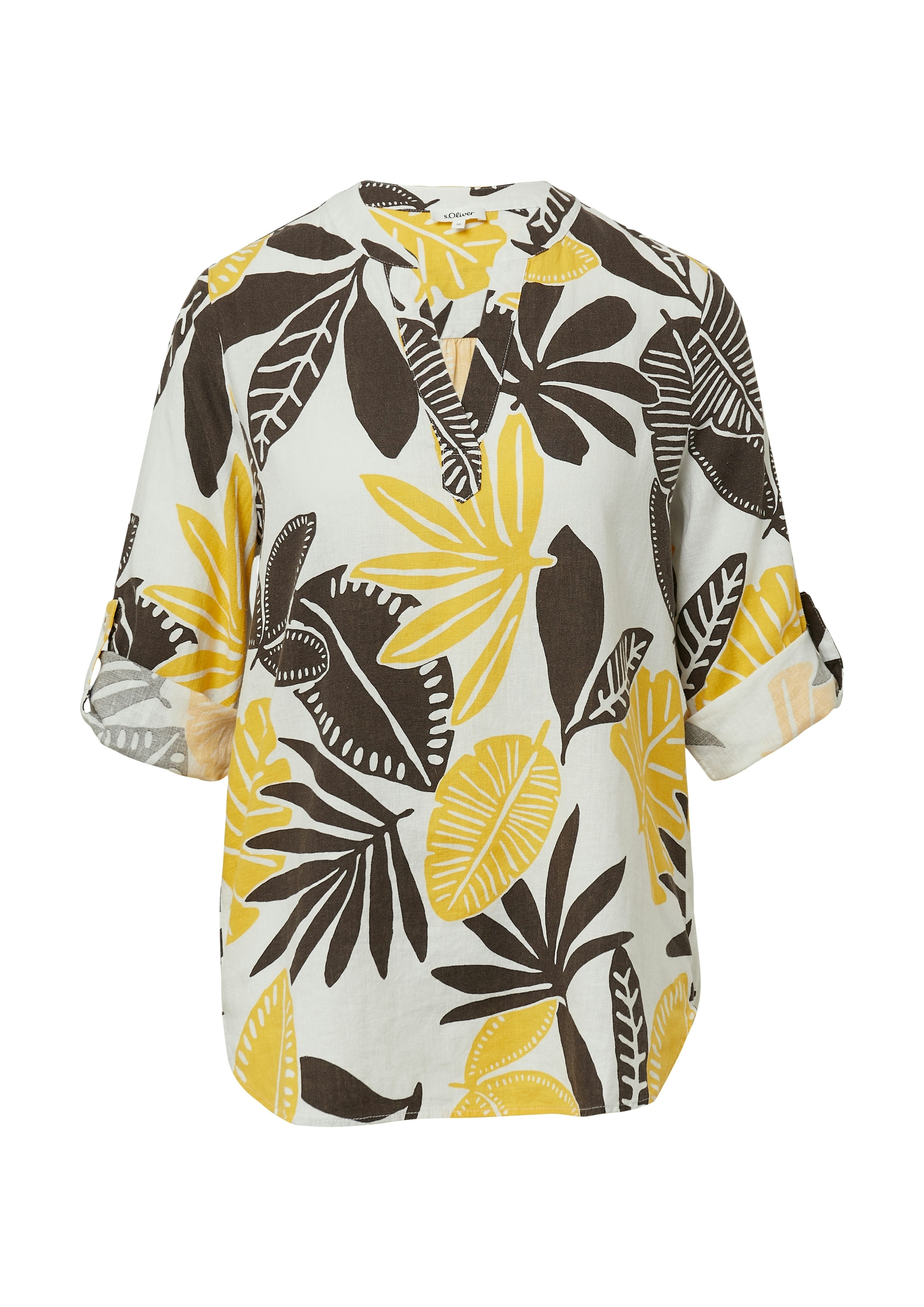 s.Oliver Blouse à pression à motif floral