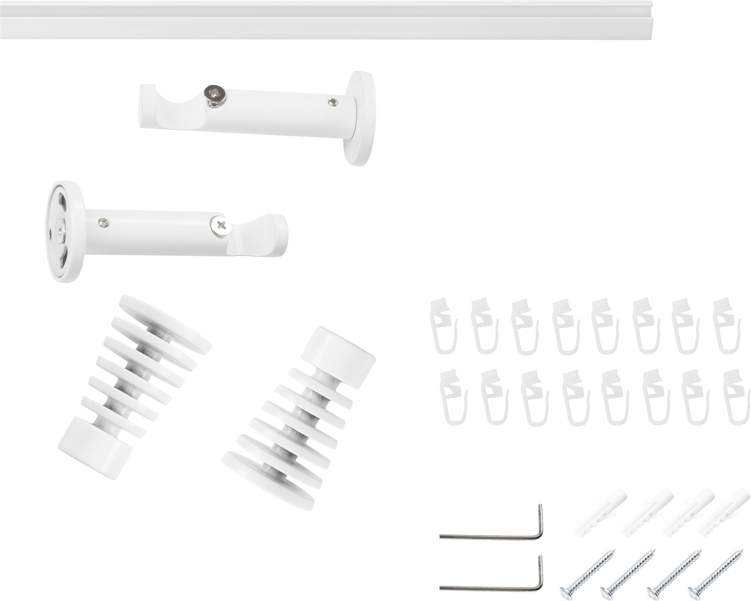 SN DECO GROUP Gardinenstange Ø 19 mm 1 läufig-läufig Fixmass;kürzbar