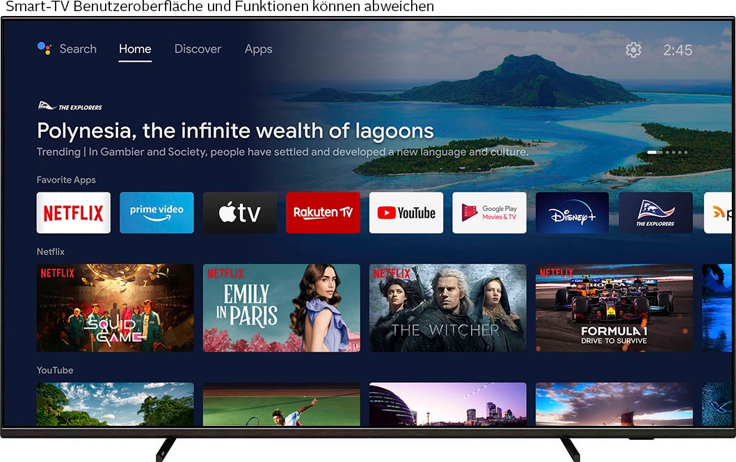 Philips LED-Fernseher »55PML9507/12«, 4K Ultra HD, Android TV-Smart-TV
