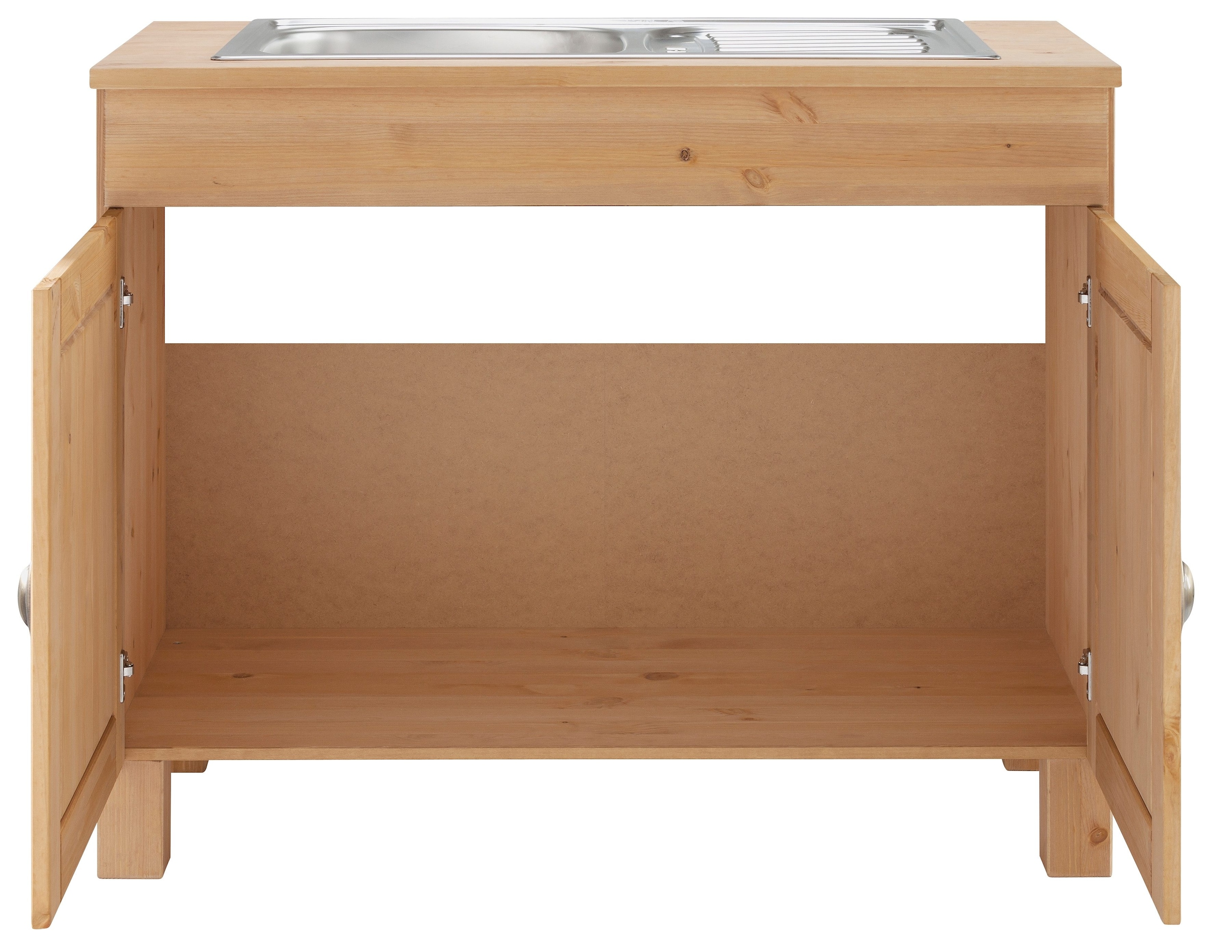 Home affaire Spülenschrank »Oslo« 100 cm breit, in 2 Tiefen, inklusive Einbauspüle aus Edelstahl