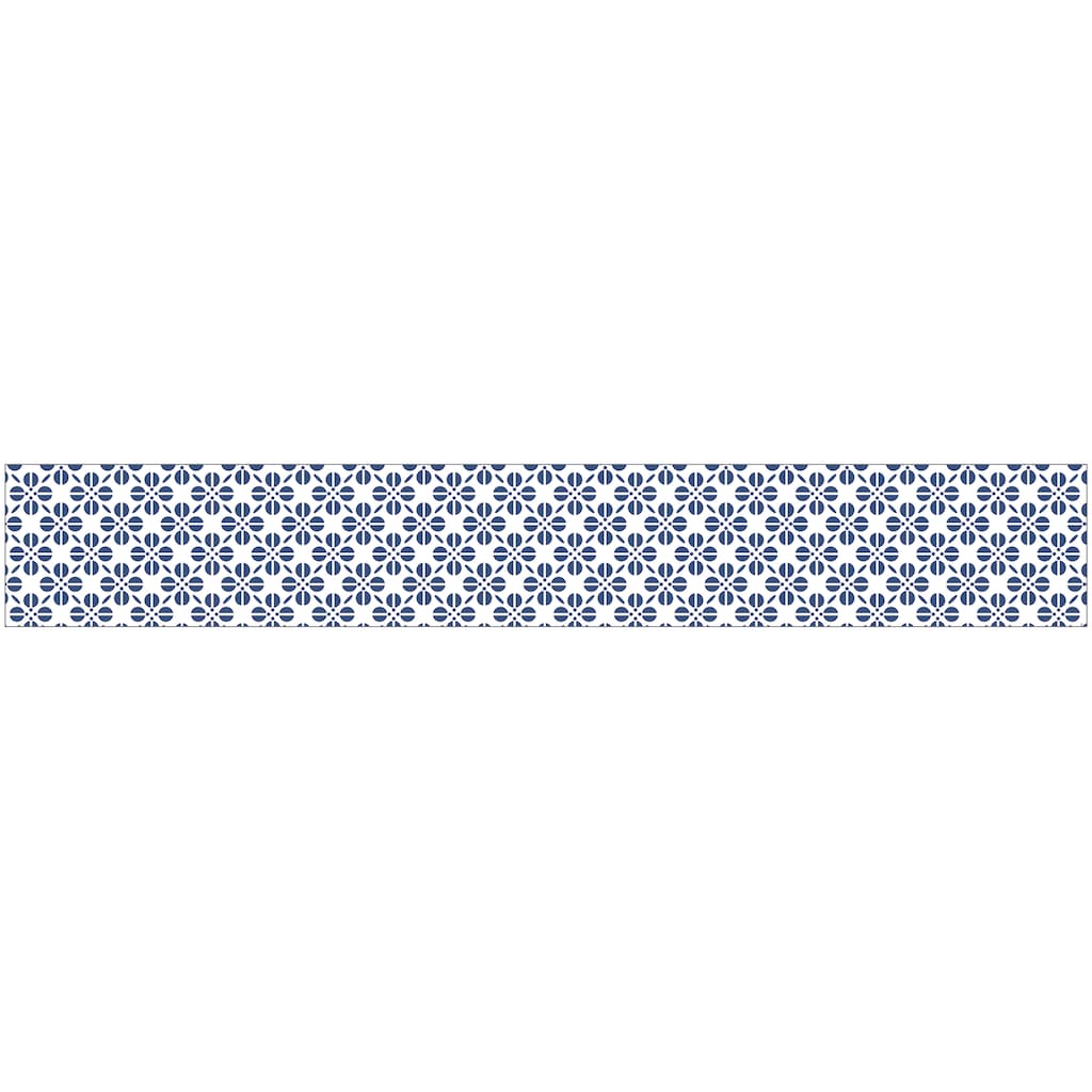 MySpotti Fensterfolie »Look Grafik Blumenmuster blau«, halbtransparent, glattstatisch haftend