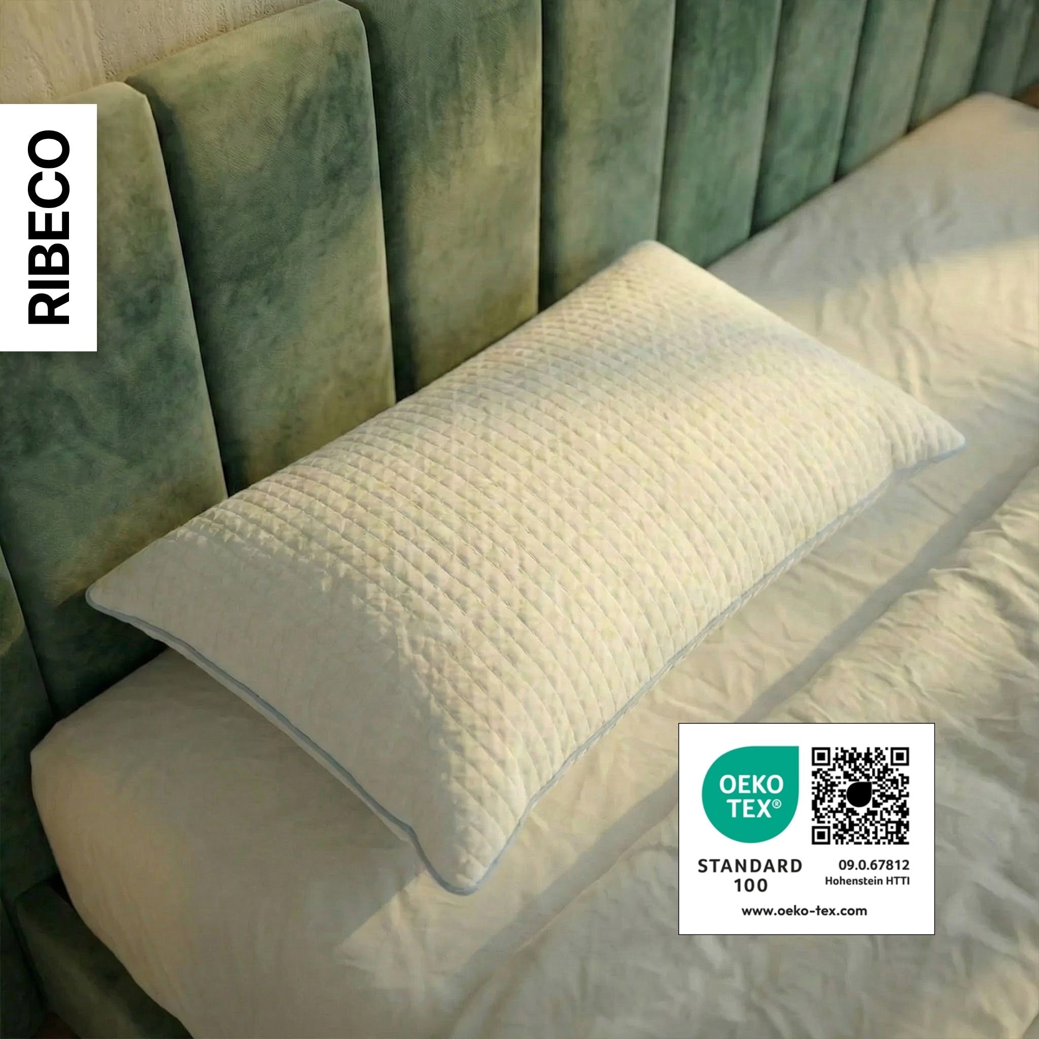 RIBECO Oreiller »Olaf, 40x80 & 80x80 cm erhältlich« Füllung: polyester 1 cuis tlg. avec face été rafraîchissante et face hiver douce !