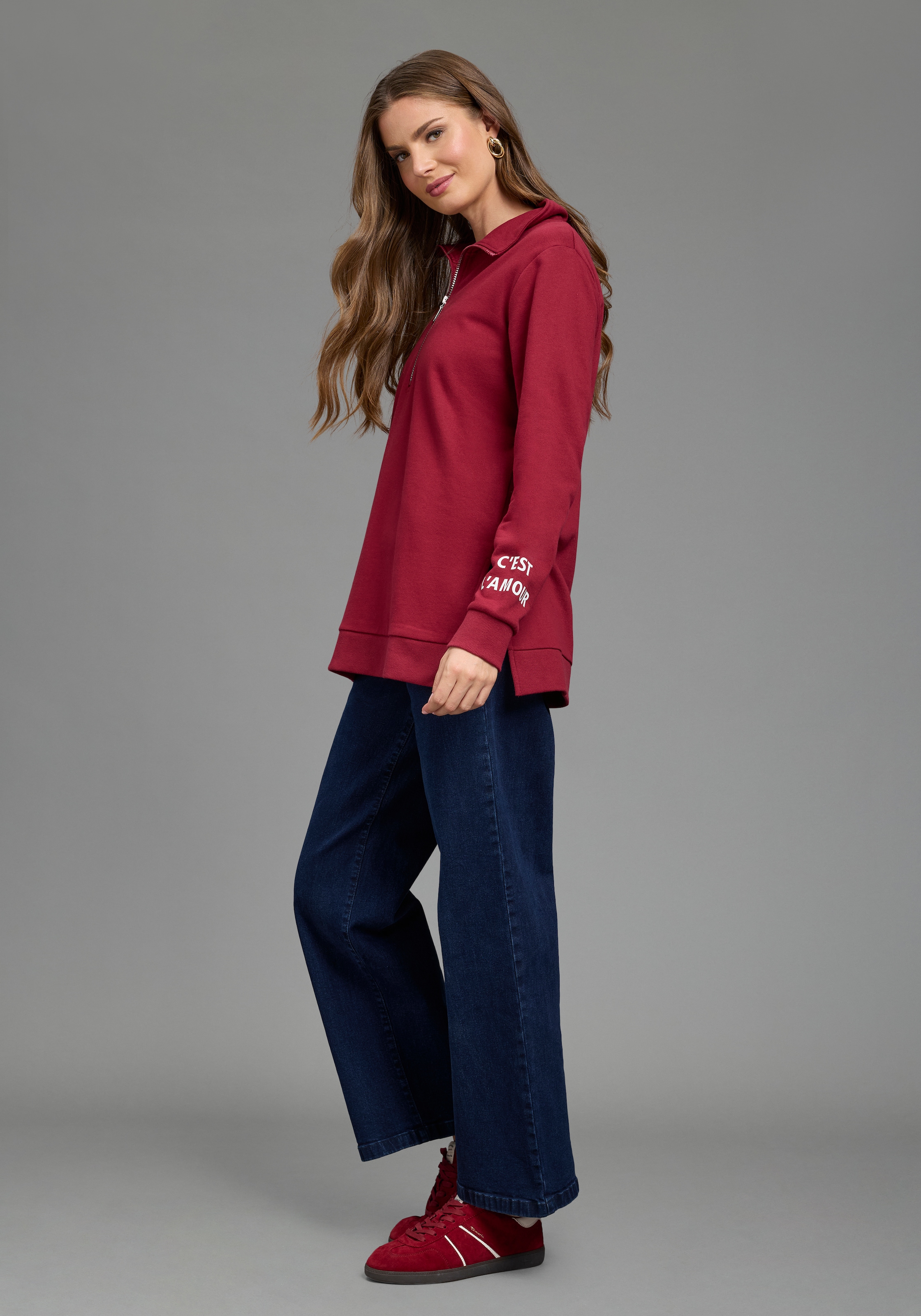 Laura Scott Sweat-shirt long , disponible en grandes tailles

