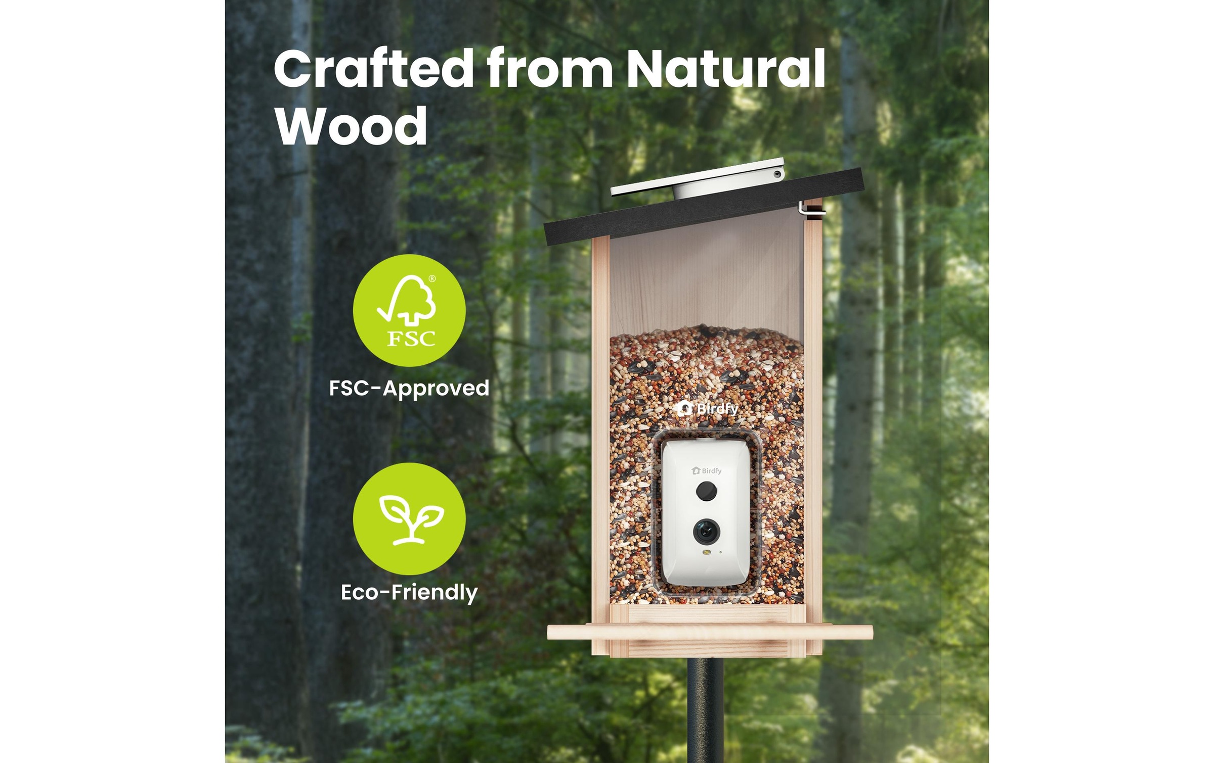 Birdfy Distributeur de nourriture »mit AI-Kamera«