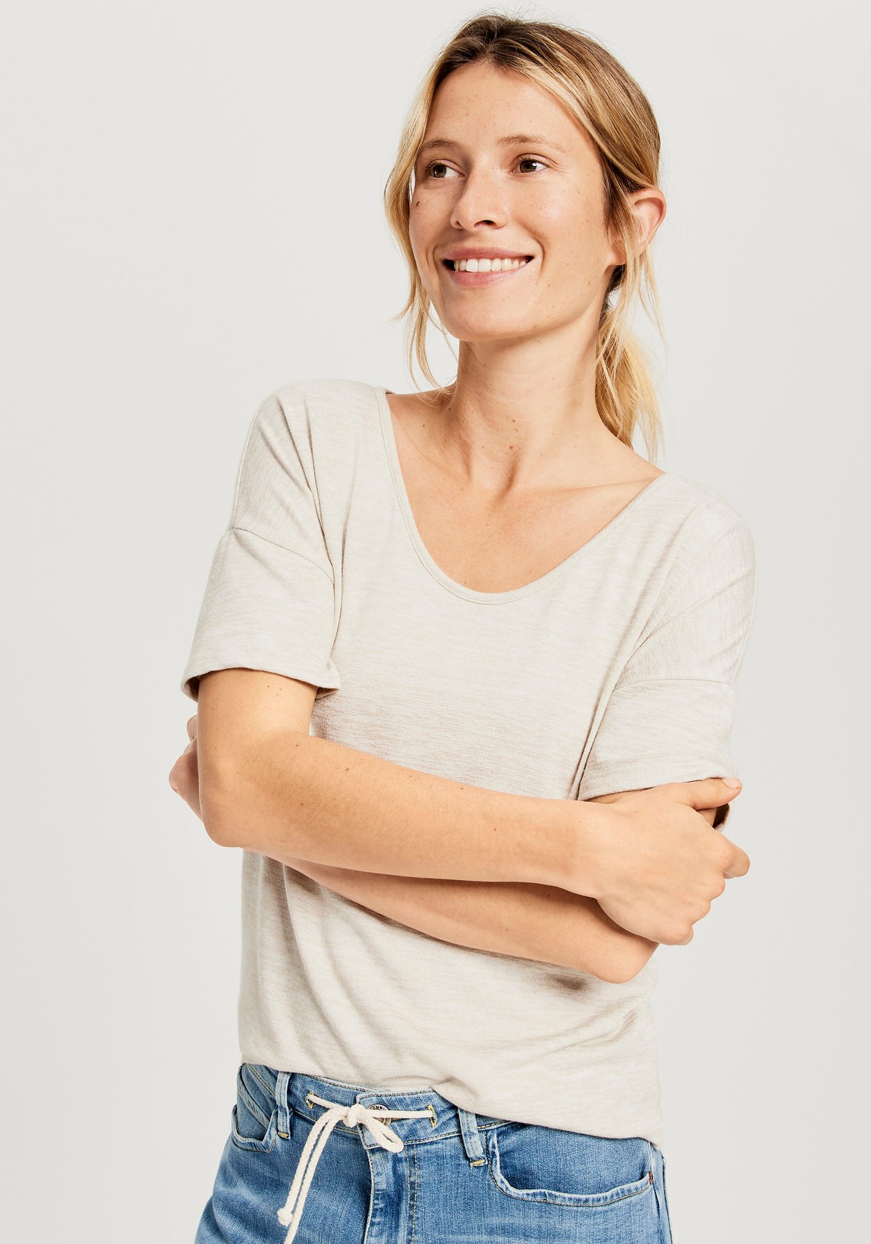 Image of OPUS T-Shirt »Sofiena«, in lässiger Melange-Optik bei Ackermann Versand Schweiz