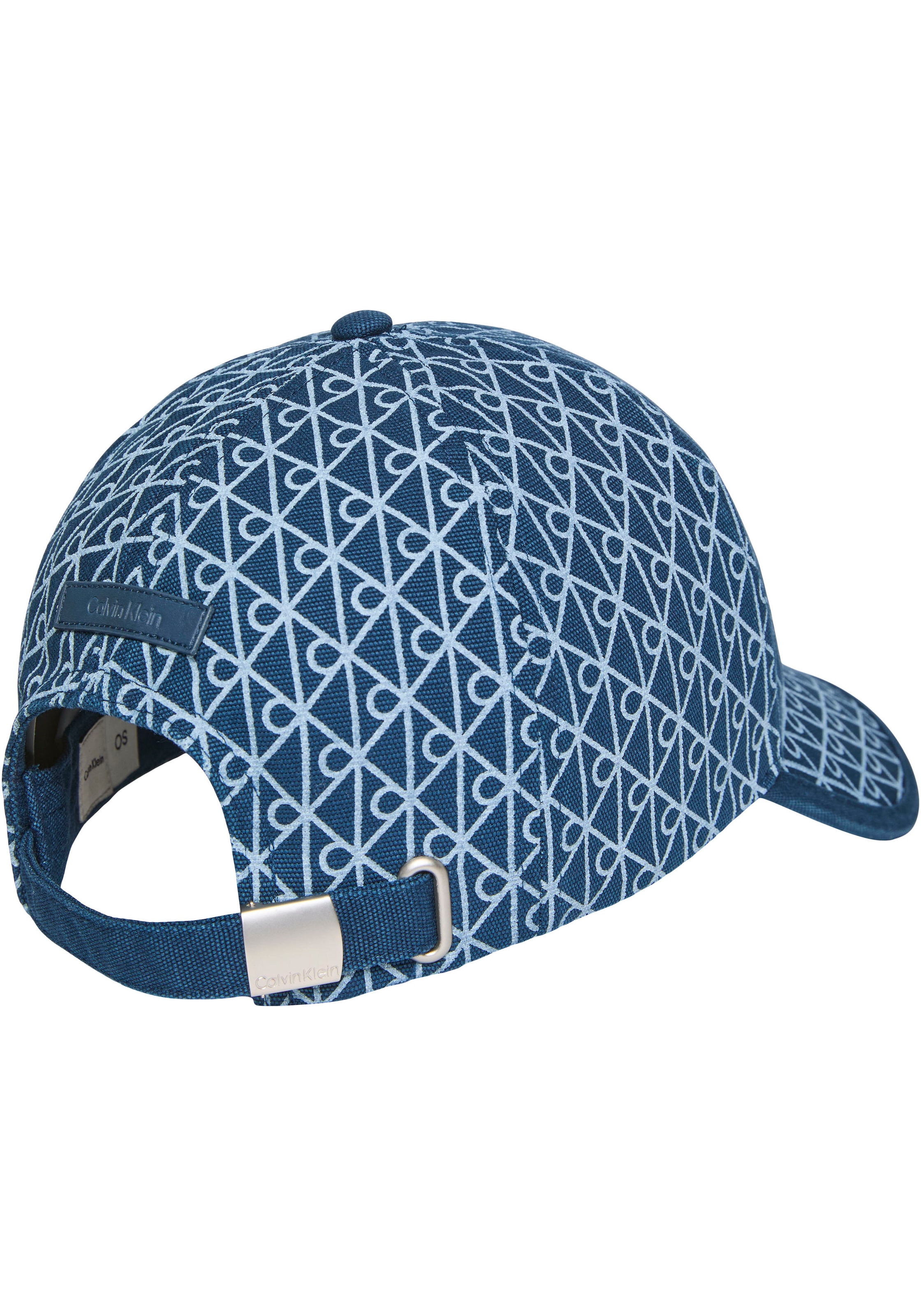 Calvin Klein Casquette de baseball »EMBLEM PRINT w LEATHER PATCH CAP« Mit festem Schirm