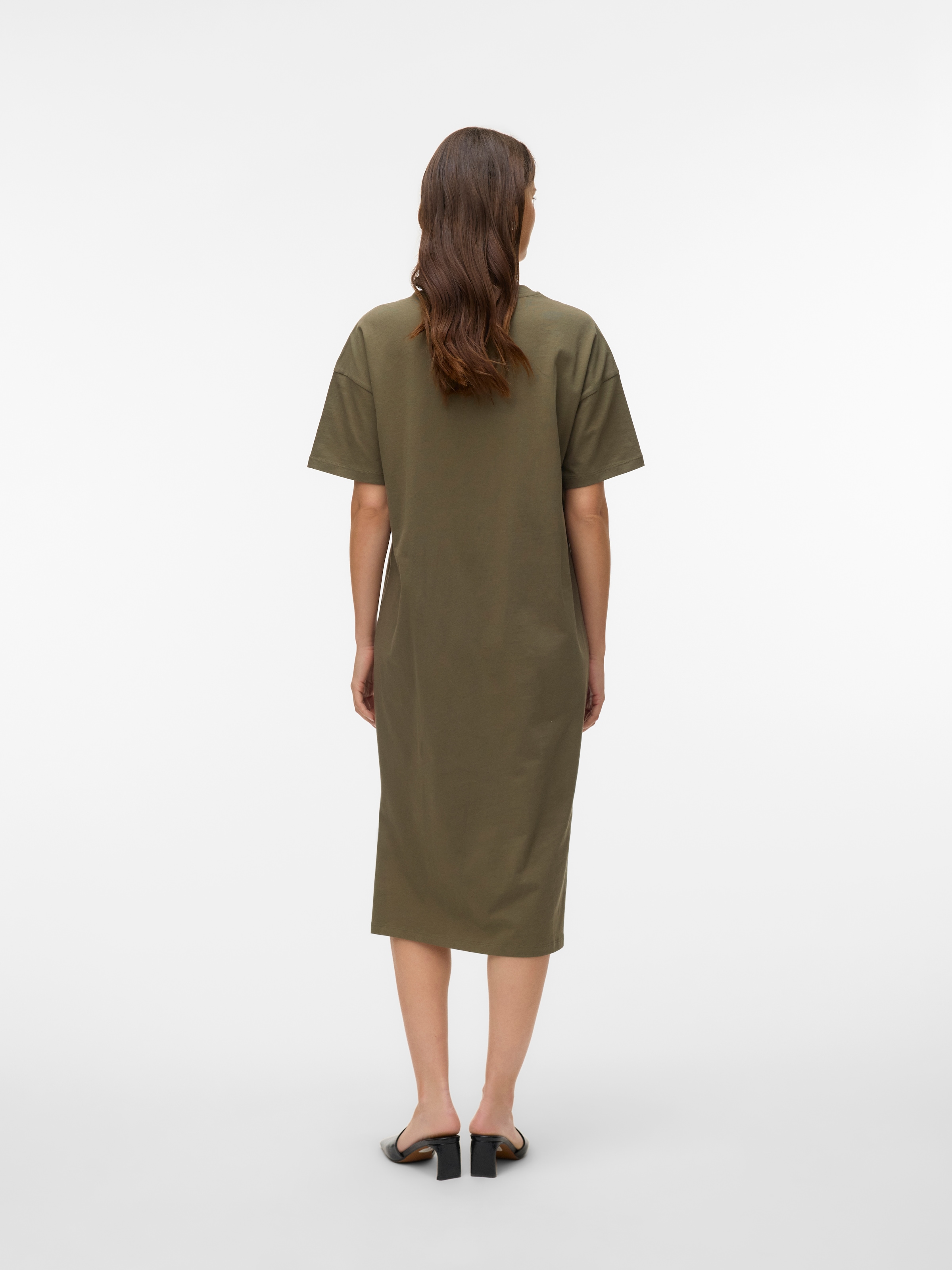 Vero Moda Robe t-shirt »VMMOLLY SS OVERSIZE CALF DRESS NOOS« Baumwolle, regular fit