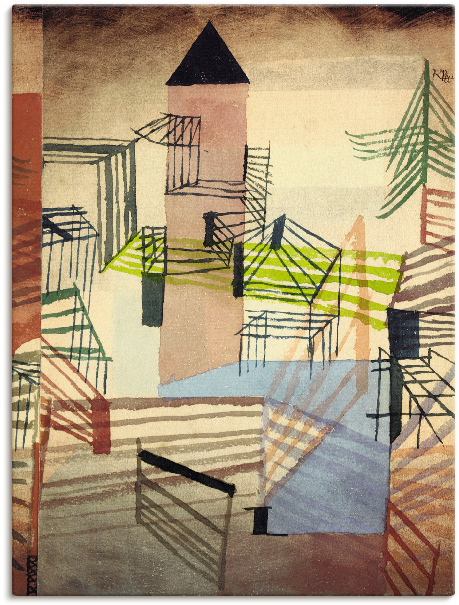 Image of Artland Wandbild »Festungsbau. 1921«, Gegenstandslos, (1 St.), in vielen Grössen & Produktarten -Leinwandbild, Poster, Wandaufkleber / Wandtattoo auch für Badezimmer geeignet bei Ackermann Versand Schweiz