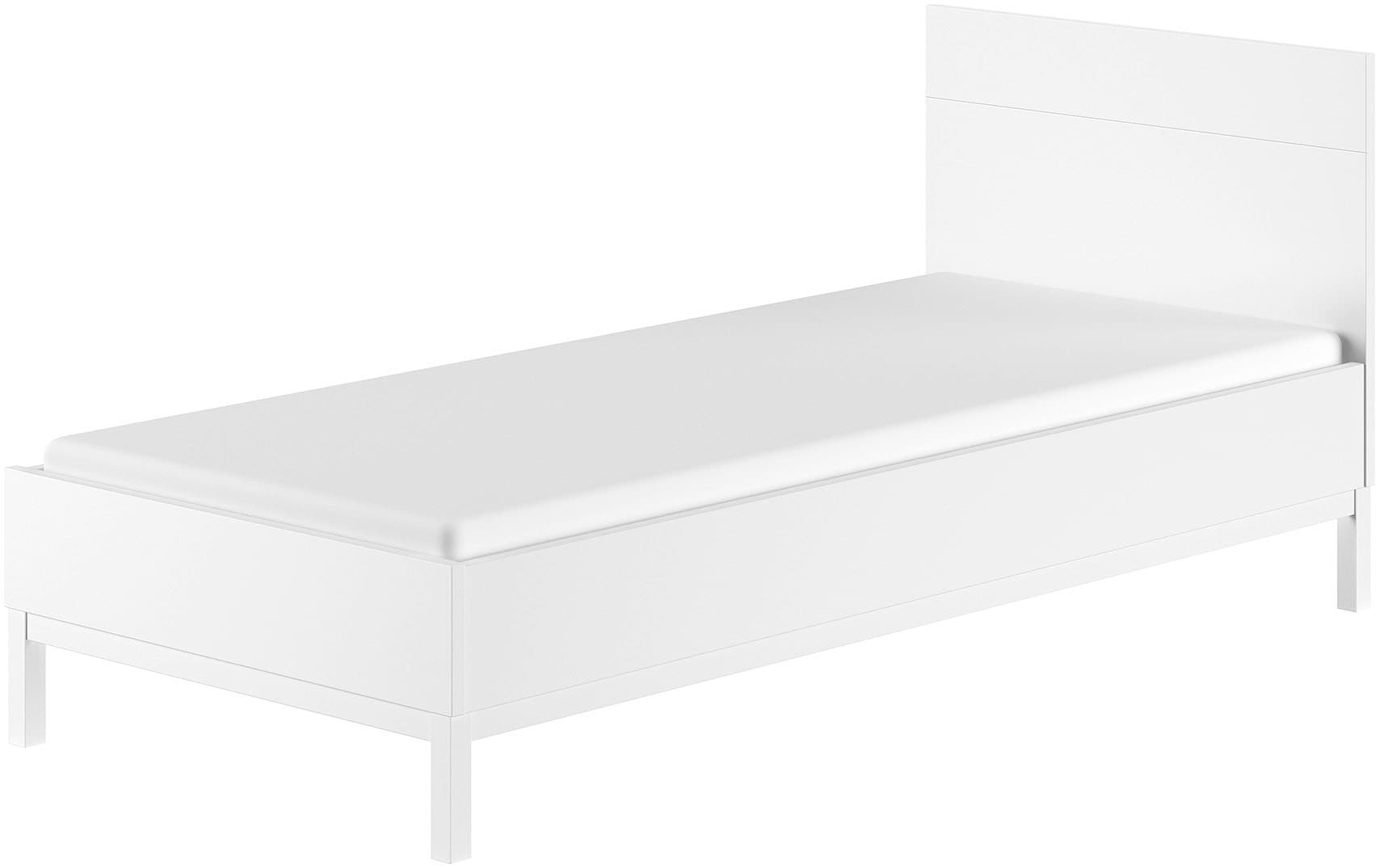 Vipack Jugendzimmer-Set »Artikel-Set best. aus Einzelbett 90/200, Nachtkonsole mit 2 Schubladen« 2 Stk. tlg. in gradlinigem Design, pflegeleichte lackierte Oberfläche in Weiss