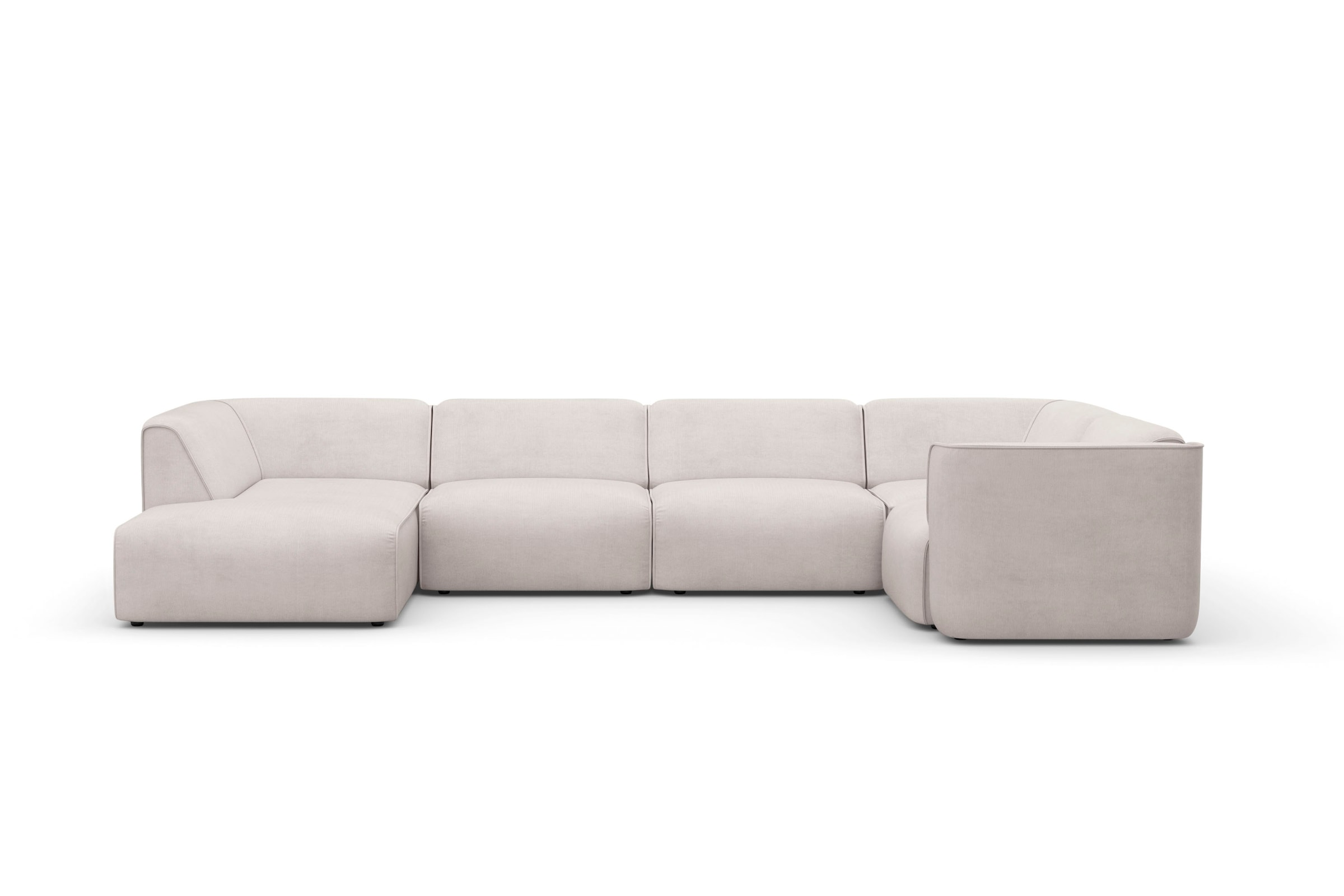 RAUM.ID Wohnlandschaft »Merid U-Form, jederzeit durch Module erweiterbar, B/T/H: 367/206/70 cm«, als Modul oder separat verwendbar, für individuelle Zusammenstellung