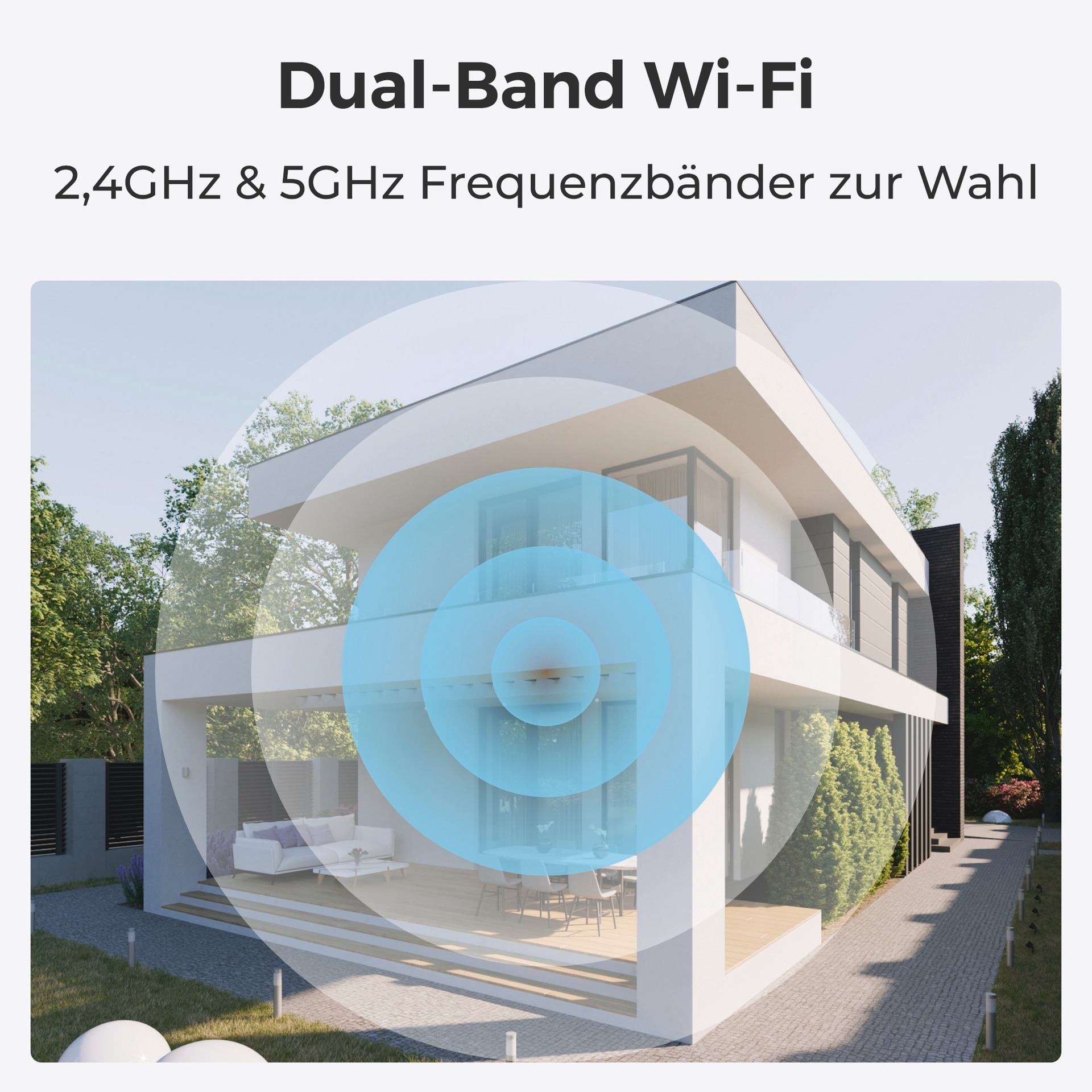 Reolink Überwachungskamera »E Series E340 - 5MP Indoor Wi-Fi Kamera«, Innenbereich, Pan & Tilt, 3X optischer Zoom, Personen-/Tiererkennung, Auto Tracking