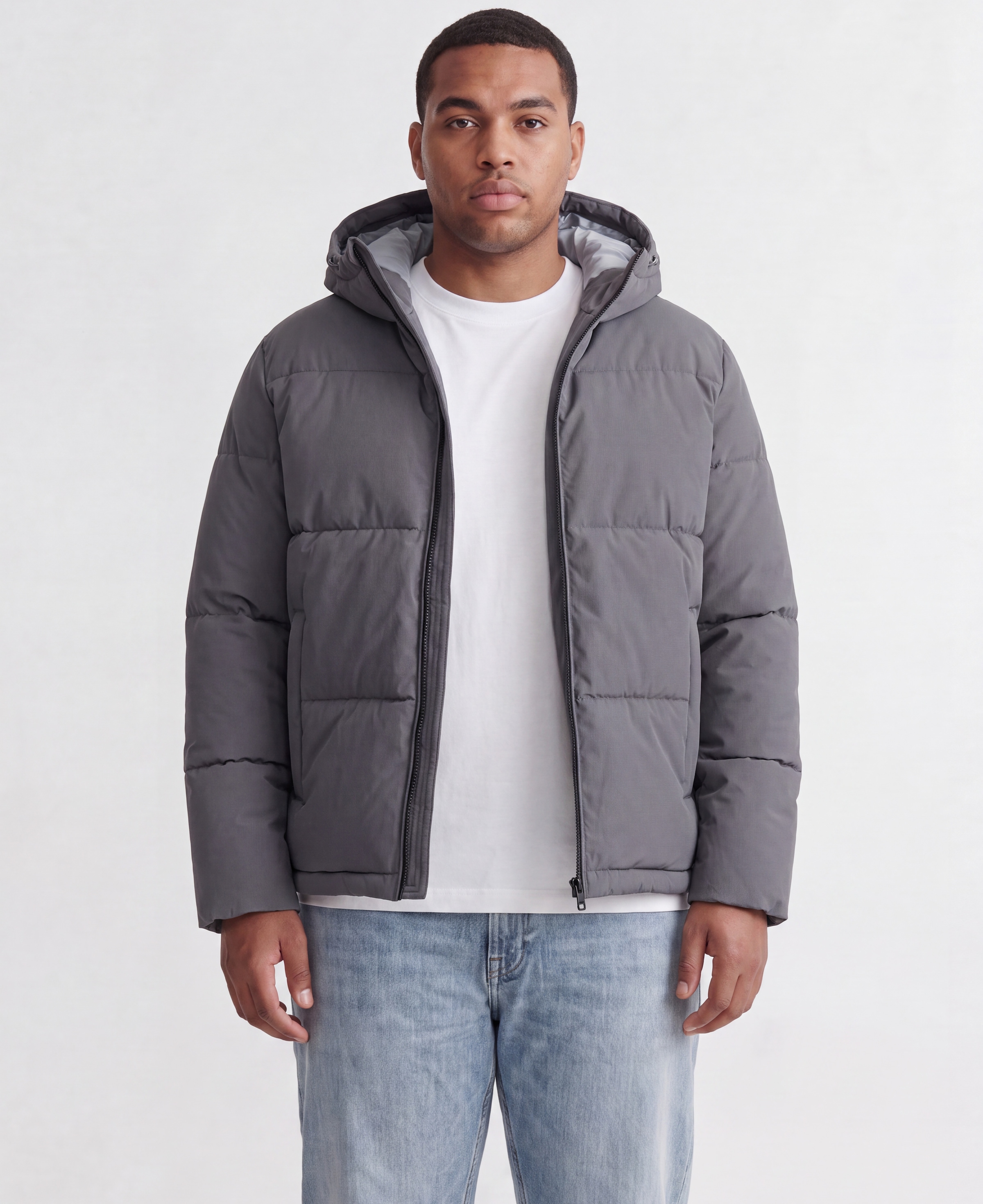 Image of Jack & Jones PlusSize Steppjacke "JJGALAXY PUFFER JACKET PLS" mit Kapuze Kunstfaser